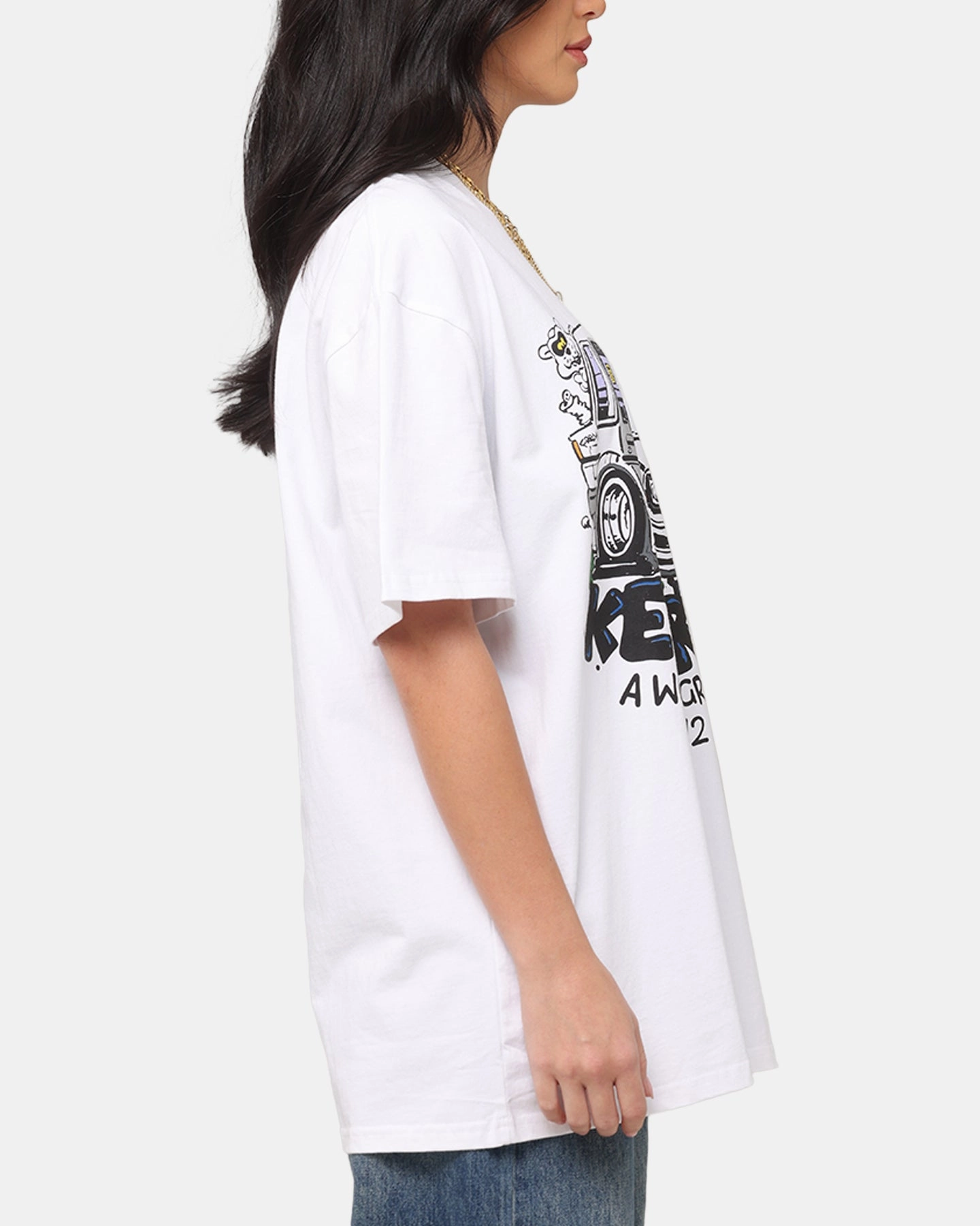 Tagless Labeling Cooling Technology Key Street X FRKO Wip T-Shirt White