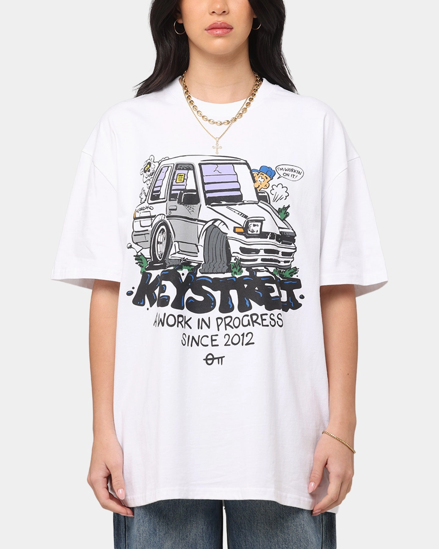 Simple Shirt QuickDry Texture Key Street X FRKO Wip T-Shirt White