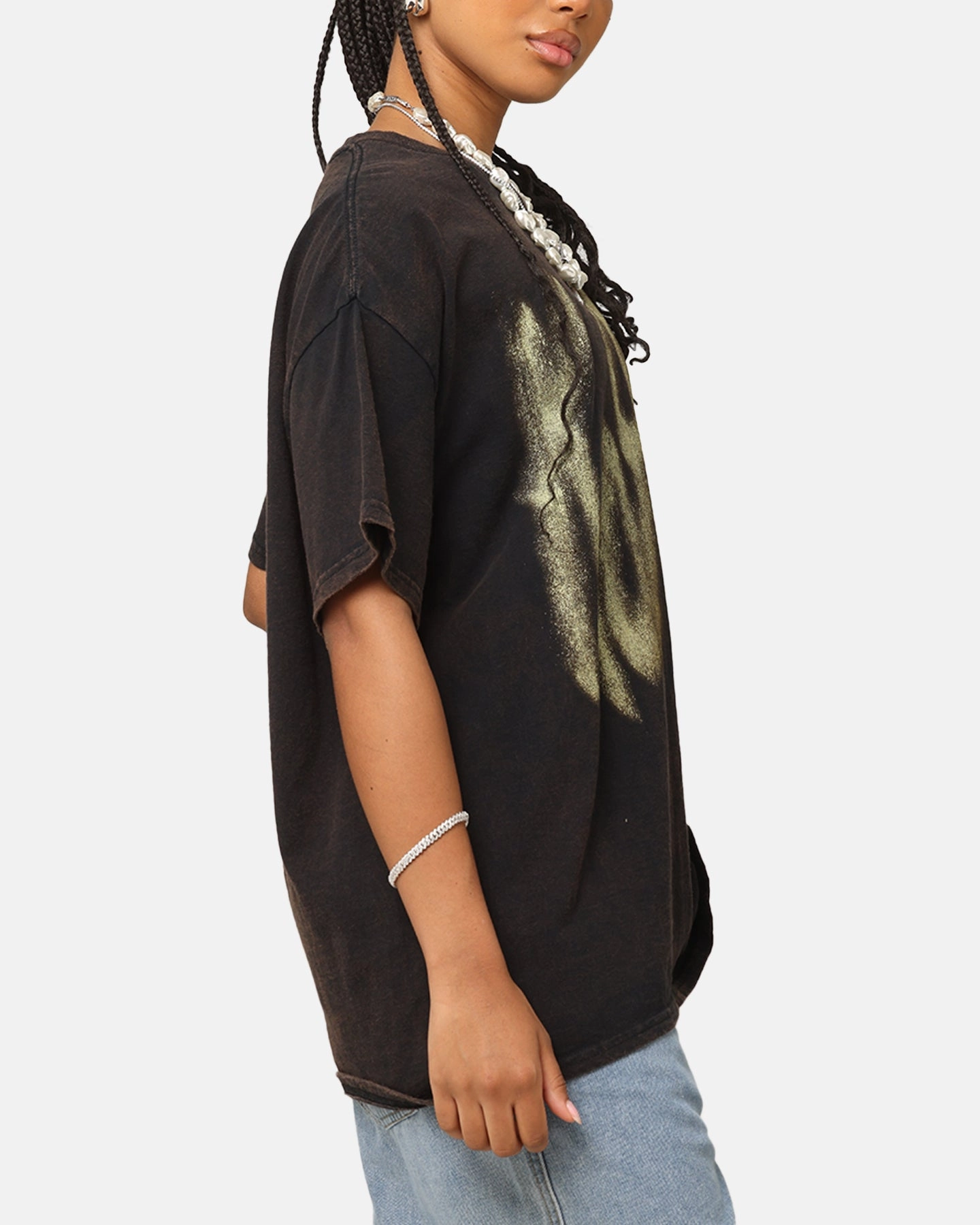 Korn Logo Noise T-Shirt Black Vintage Wear Resistant Fabric