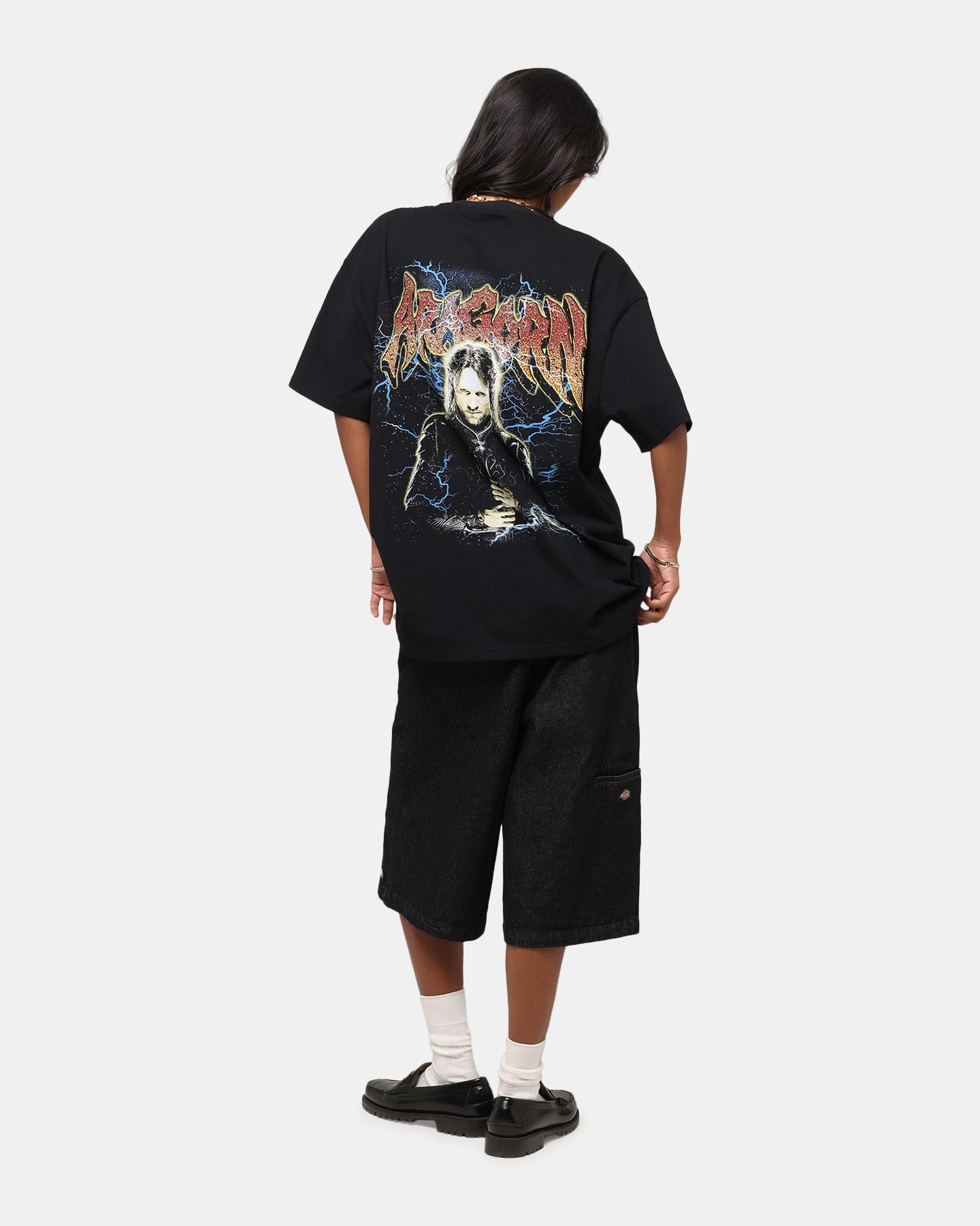 American Thrift X The Lord Of The Rings Aragorn Heavy T-Shirt Black Comfortable Cut TaglessCollar