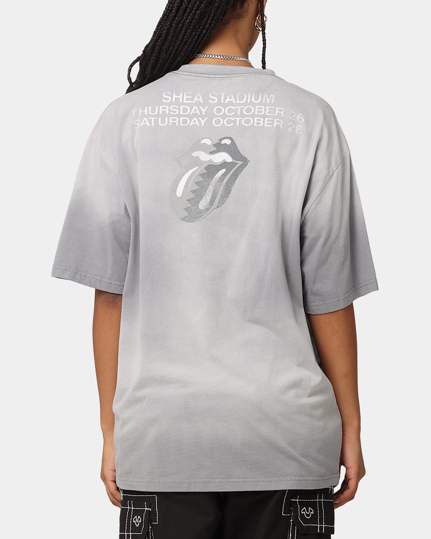 NoiseReduciting Zipper Anti Slip Shoulder Padding The Rolling Stone The Stones Sunfade T-Shirt Sun Washed Blue