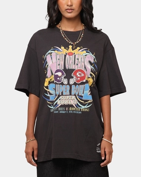 Durable Blend Mitchell & Ness New Orleans 1970 Super Bowl IV Match Up T-Shirt Faded Black