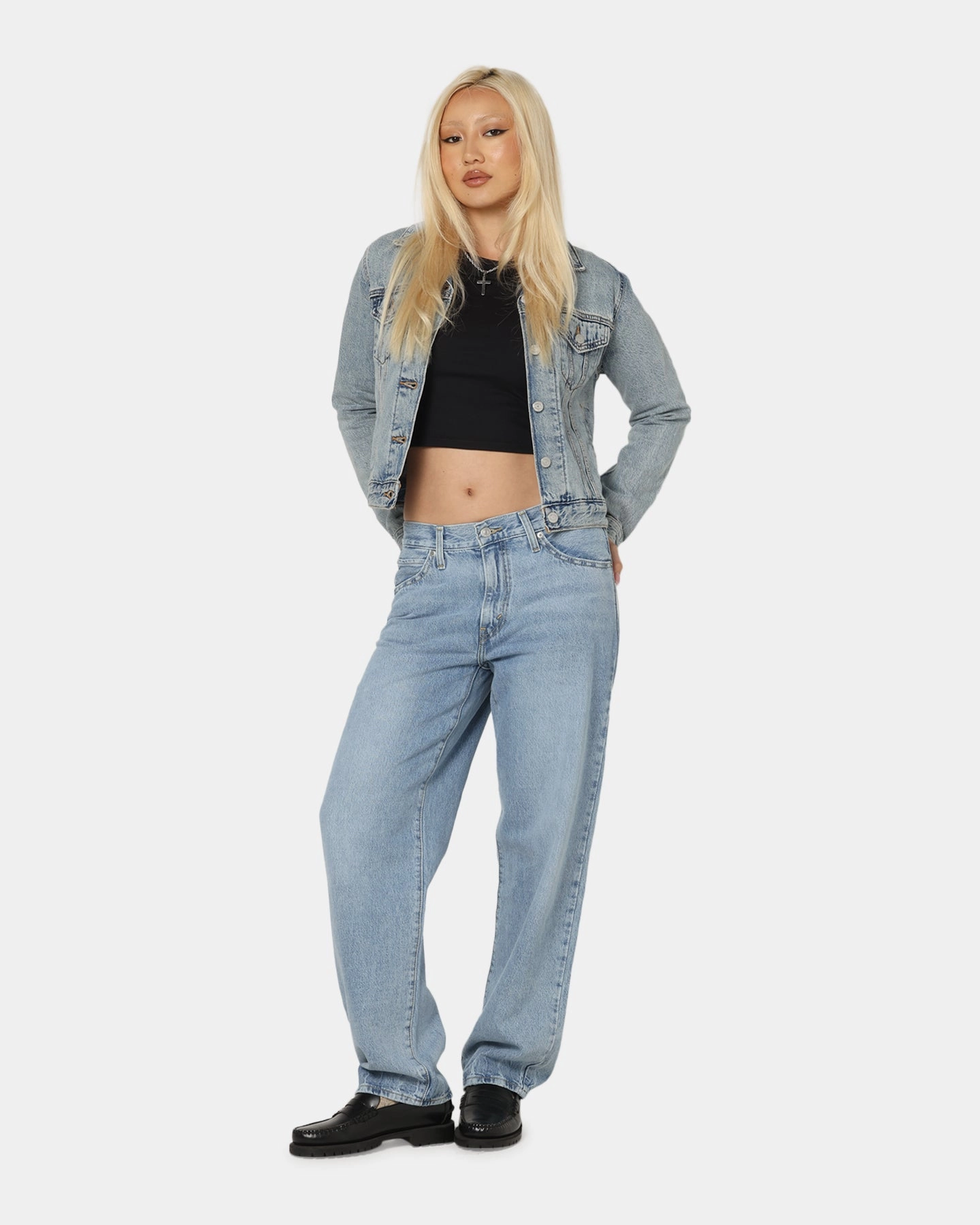 Levi Strauss And Co Women's Original Trucker Jacket Blue Modern Polo