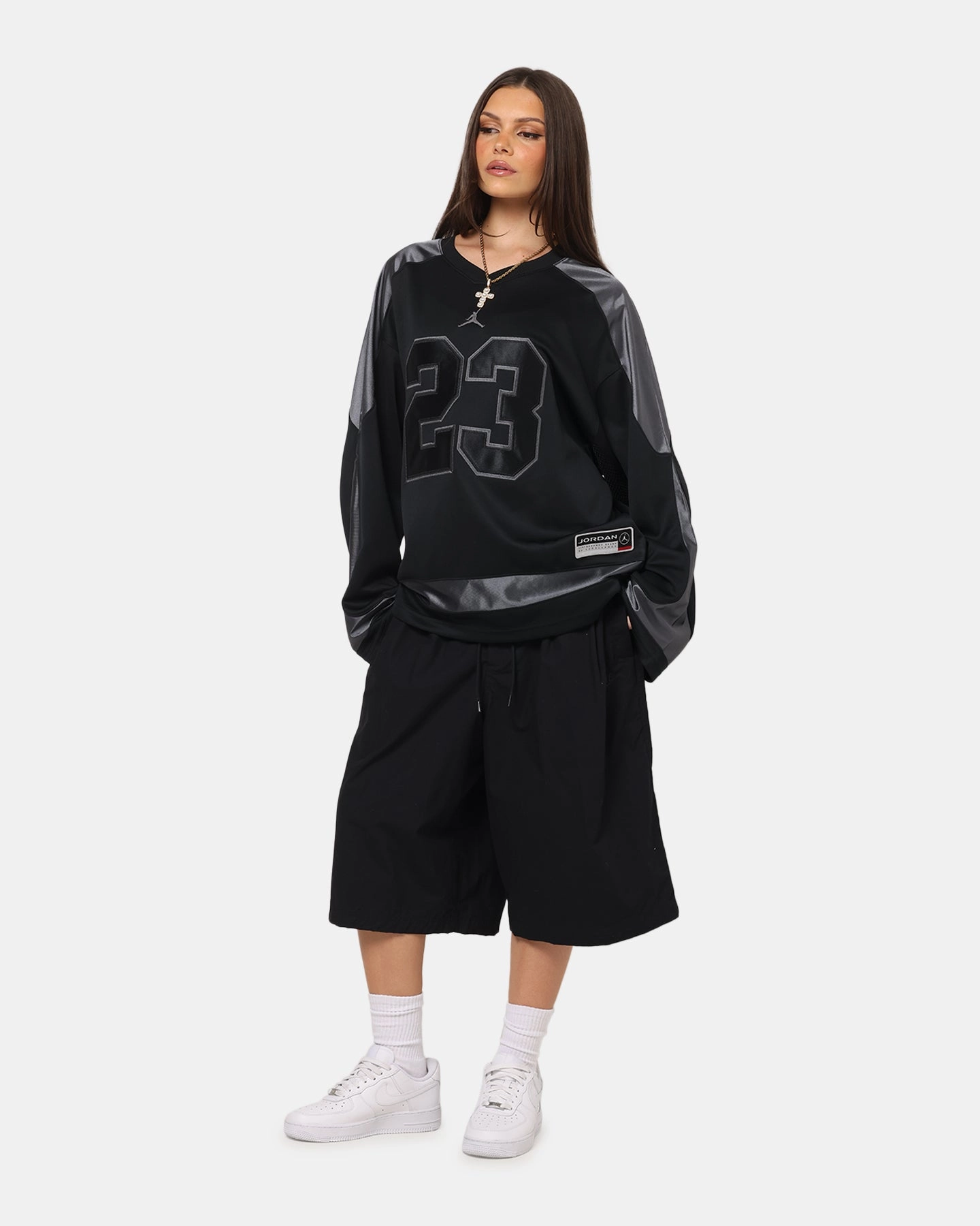 EasyCareFabric Jordan Brooklyn Collegiate Hockey Jersey Black/Iron Grey