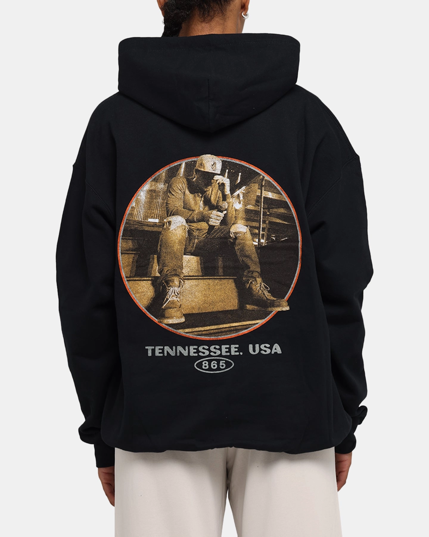 ElasticTrimming Cozy Sweatshirt Morgan Wallen Morgan Tennessee Hoodie Black