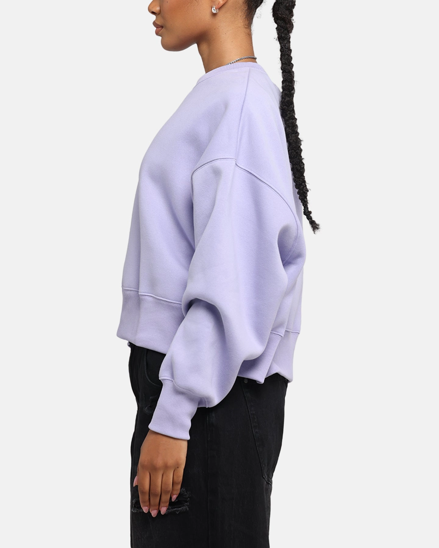 Nike Women's Sportswear Phoenix Fleece Crewneck Lilac Ice LowImpact Manufacturing