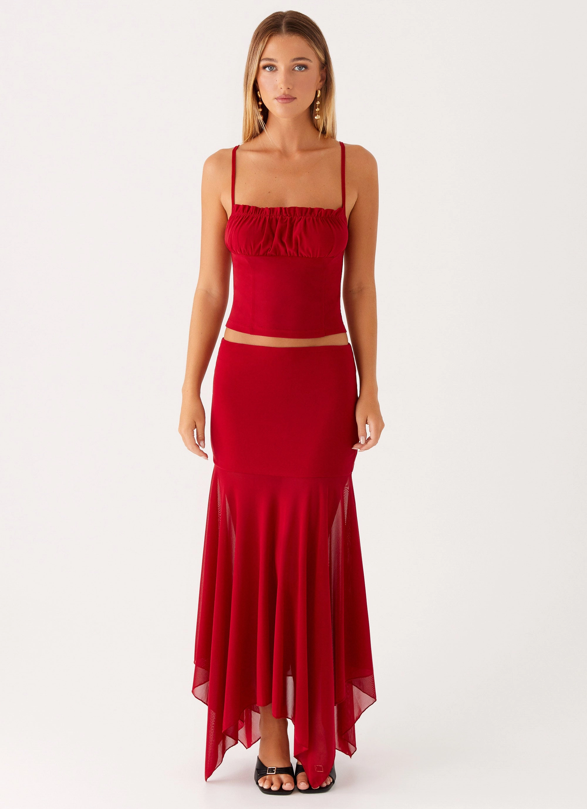 Dionne Top - Red Hypoallergenic Lining Chic Sweater