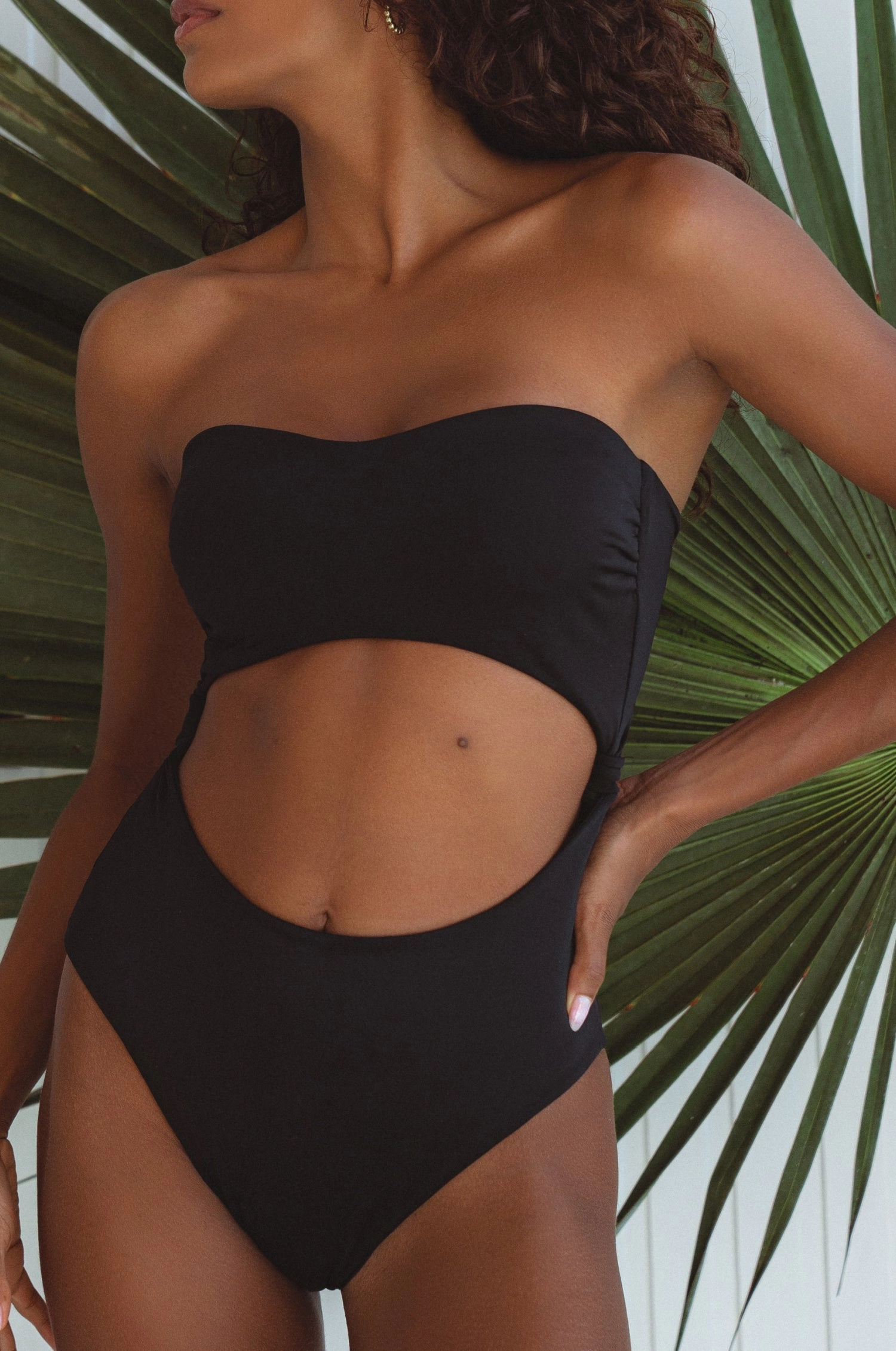 San Leo One Piece Cut-out Swimsuit Laser Cut Edging