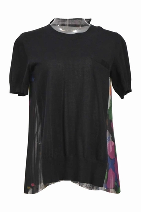 [WW45155] Sacai | Short sleeve top SnagFreeKnit ReinforcedHems