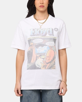 Formal Blouse Ventilation Panel Pink Floyd Comic T-Shirt Vintage White