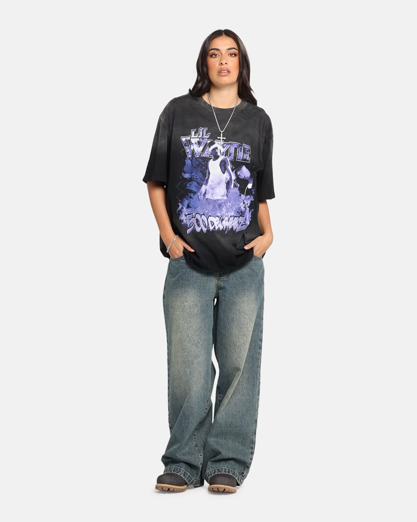 Lil Wayne Lil Wayne T-Shirt Black Wash Summer Dress