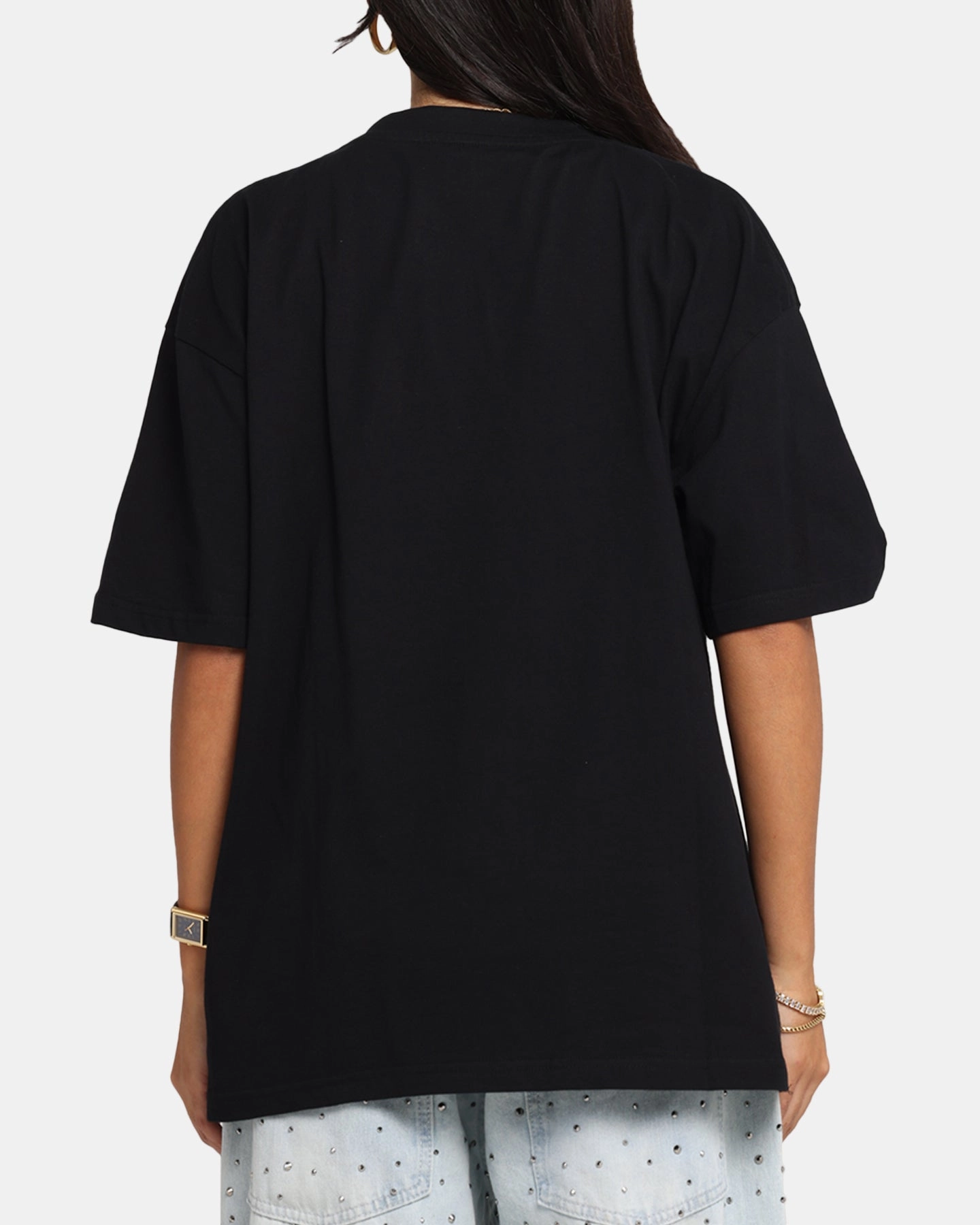 AntiPilling Finish NoSlipSurface Carre Cold Shine T-Shirt Black