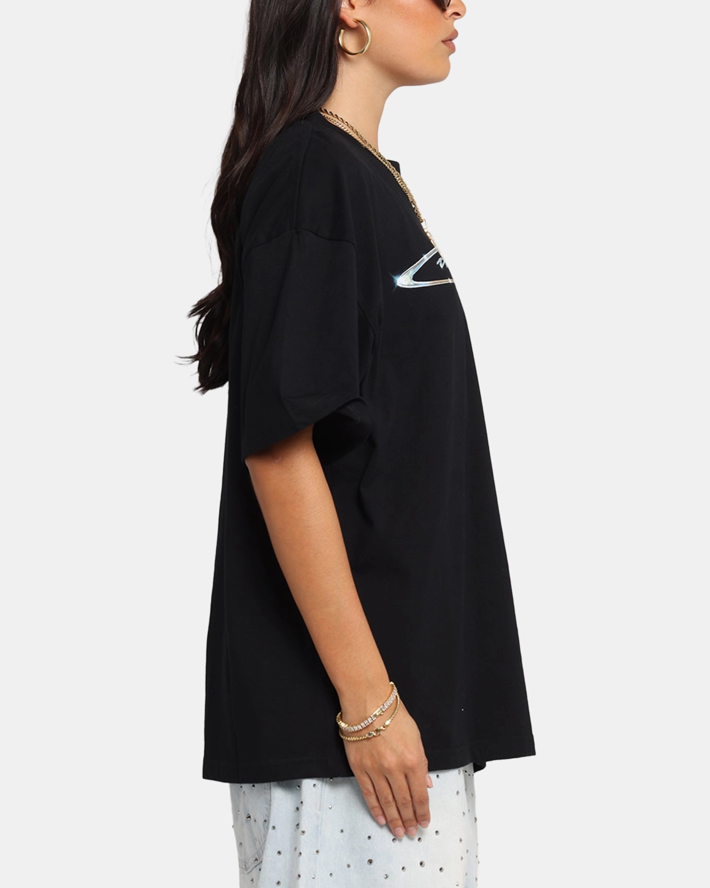 Carre Cold Shine T-Shirt Black Fade Resistant Treatment AntiPillingFinish