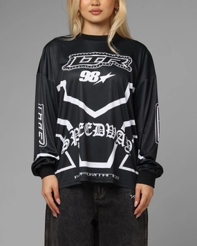 Loiter Thrill Racing Long Sleeve T-Shirt Black Comfortable fit Reinforced Seam Technique