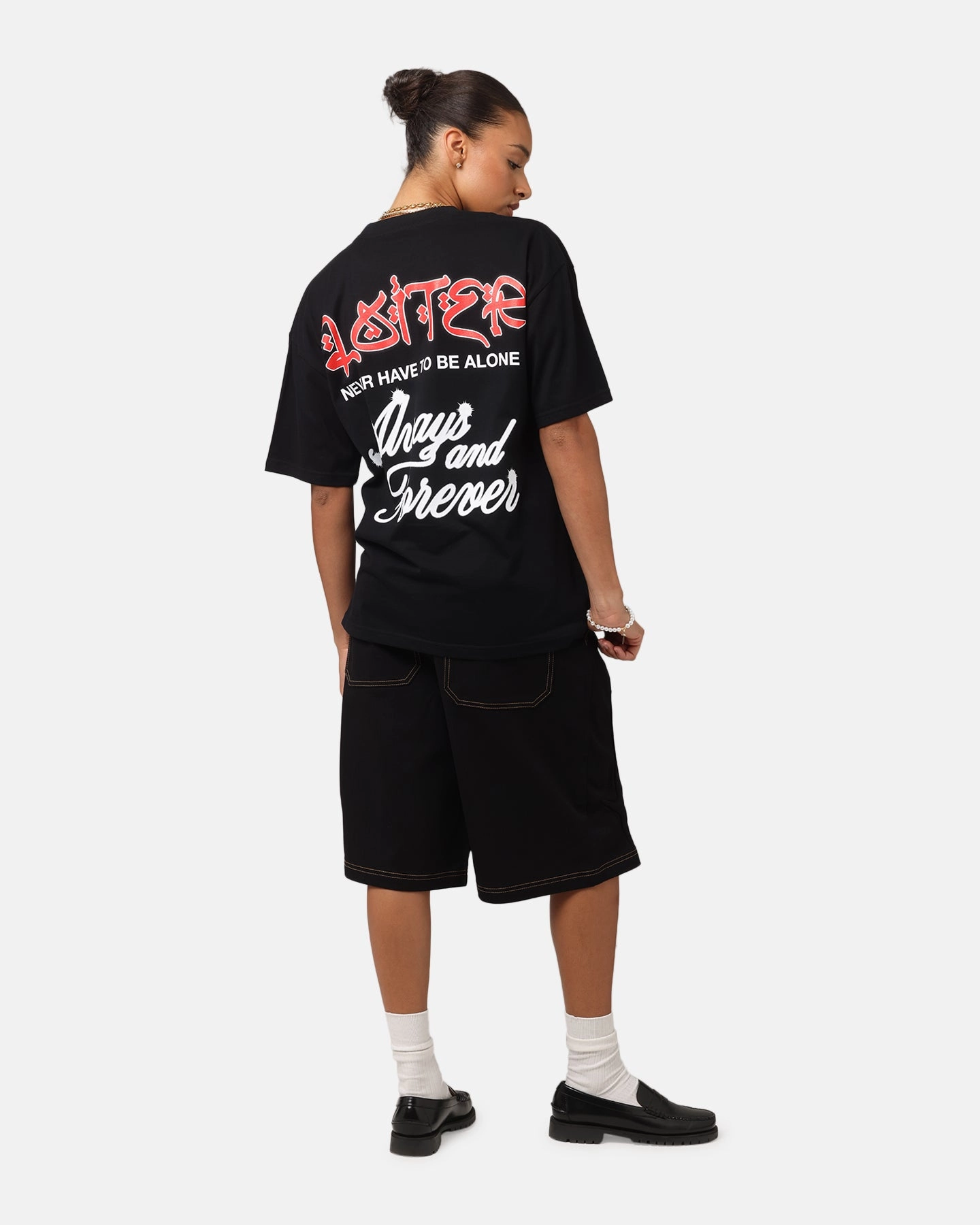 Loiter Always And Forever T-Shirt Black Sport Hoodie