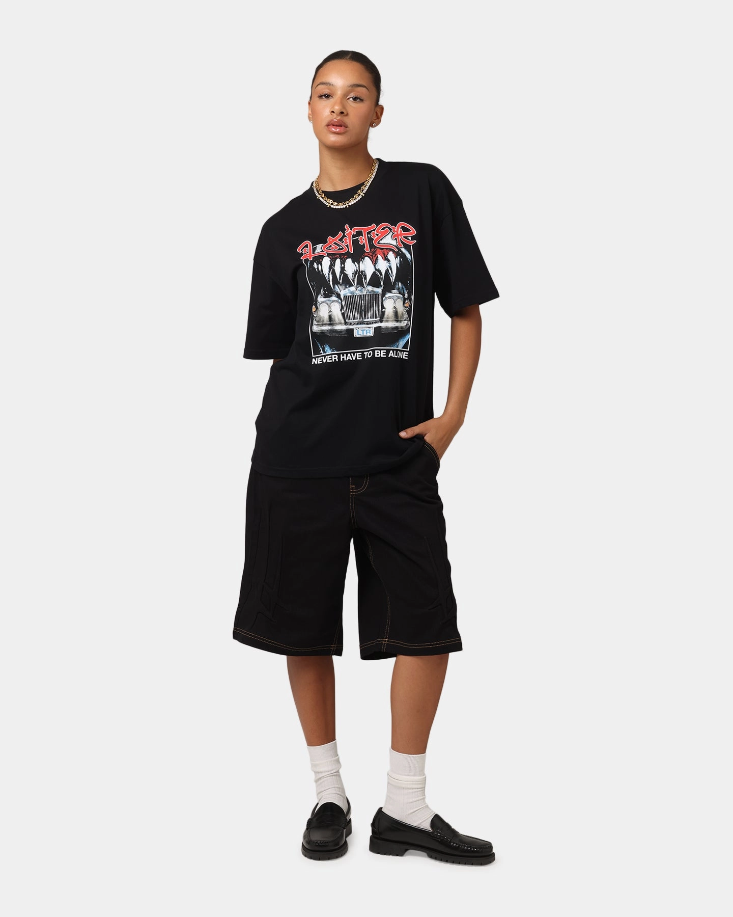 ClassicCrewNeck QuickDryTech Loiter Always And Forever T-Shirt Black