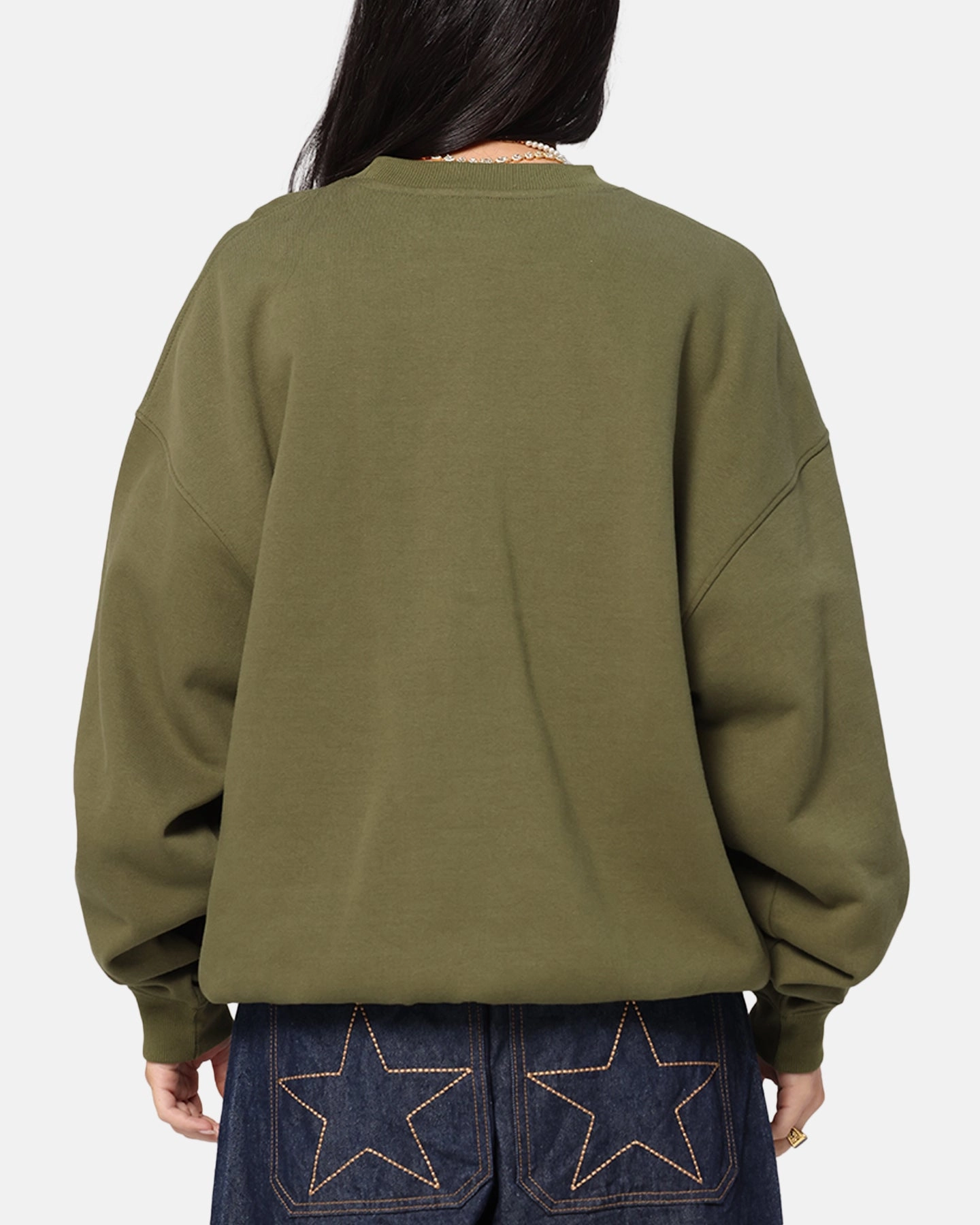 Wicking Inner Lining Layered Collar System Loiter Arch Premium Crewneck Khaki