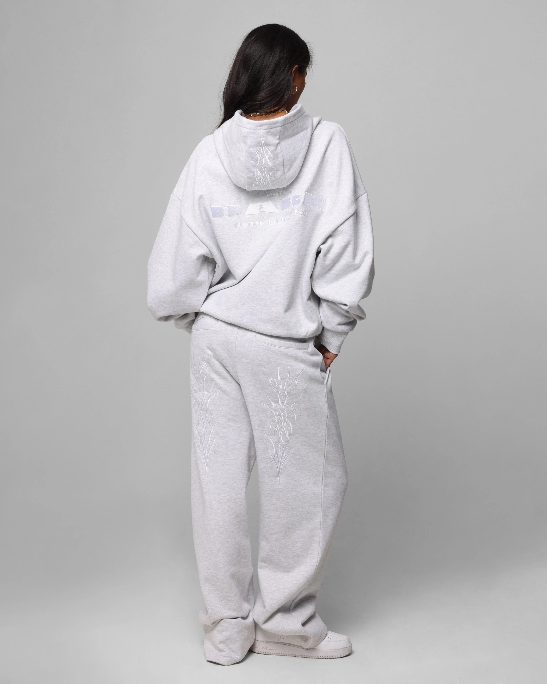 Built In Filter Layer Stretch Fit Top Loiter Blood Born Zip Hoodie Grey Marle