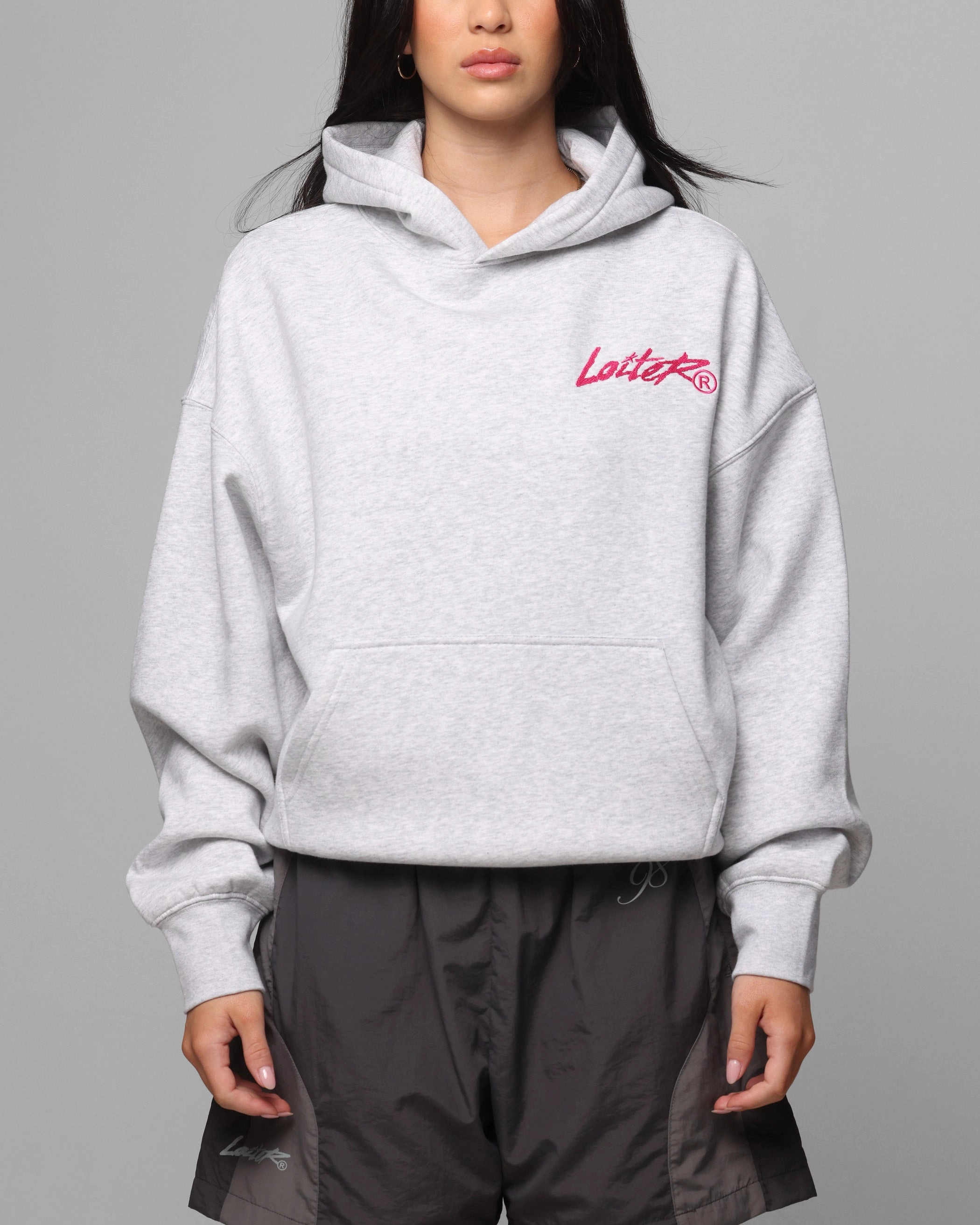 Loiter Chenille Premium Hoodie Grey Marle SeamlessDesign BondedEdges