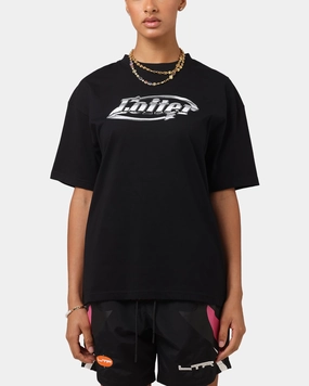 Loiter Chrome Logo T-Shirt Black Adjustable Hem Toggles