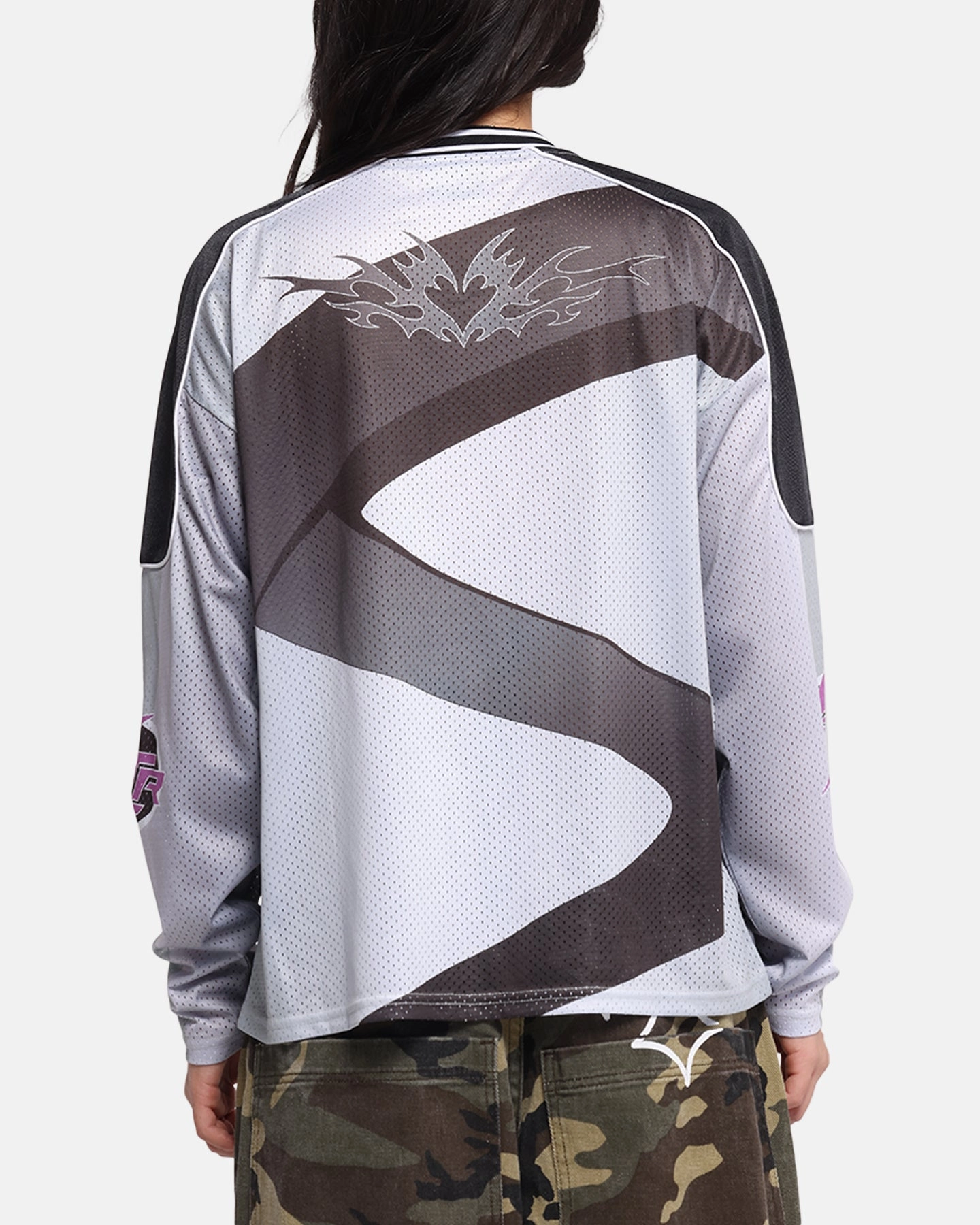 Anti Microbial Lining Loiter Cyber Hockey Jersey Grey/Black