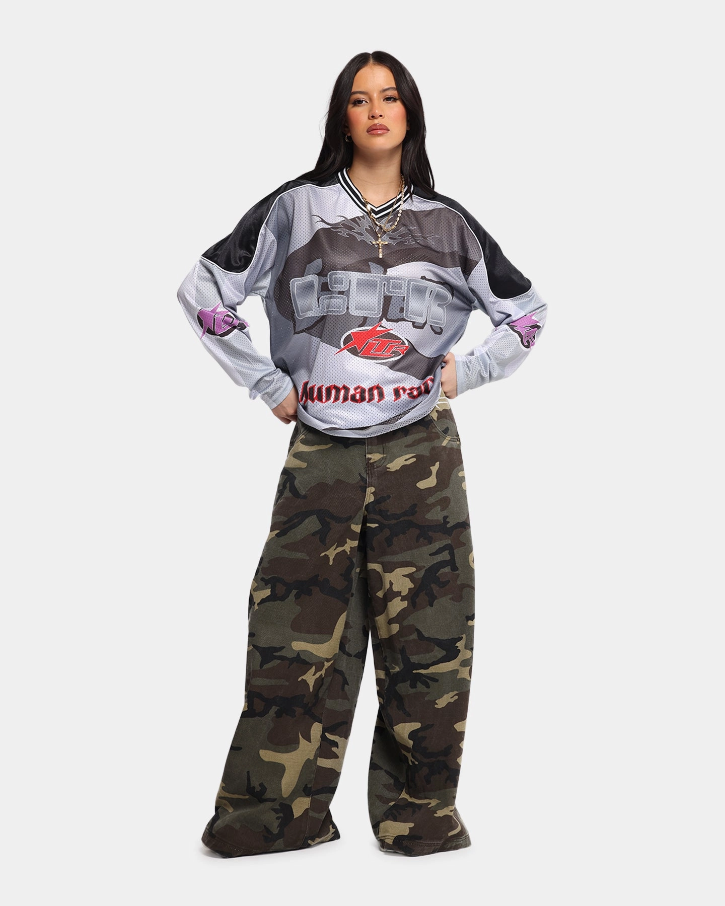 Loiter Cyber Hockey Jersey Grey/Black FrictionResistant Trim Temperature Regulating Textile