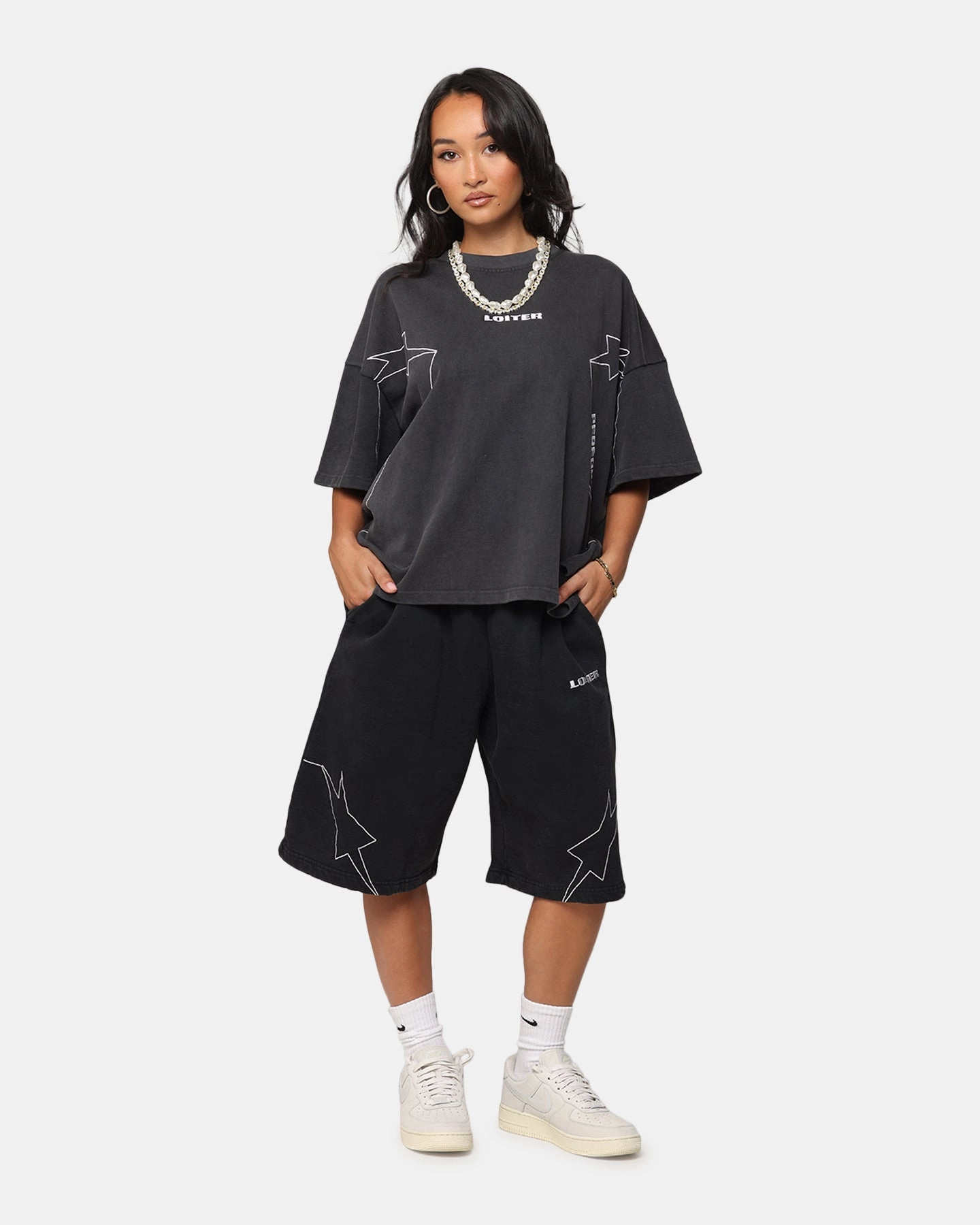 EasyCare Fabric Loiter Dark Performance T-Shirt Charcoal