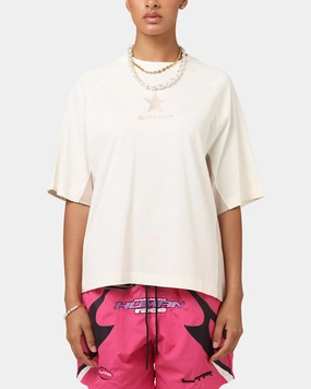 Loiter Daytona Panel T-Shirt White/Stone Ergonomic Fit Design AntiPillTreatment