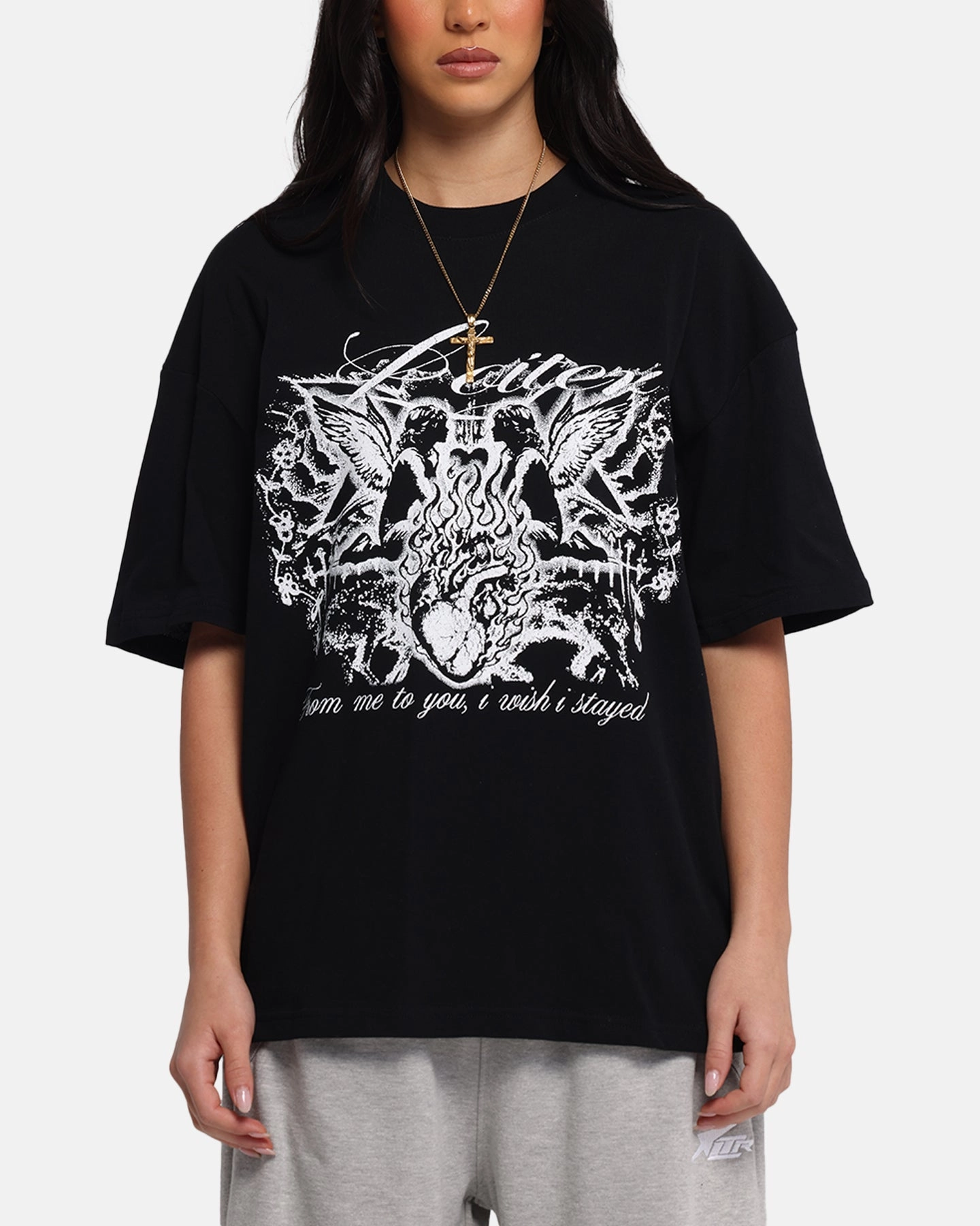 Loiter Earth Angel T-Shirt Black NonIrritatingSeams