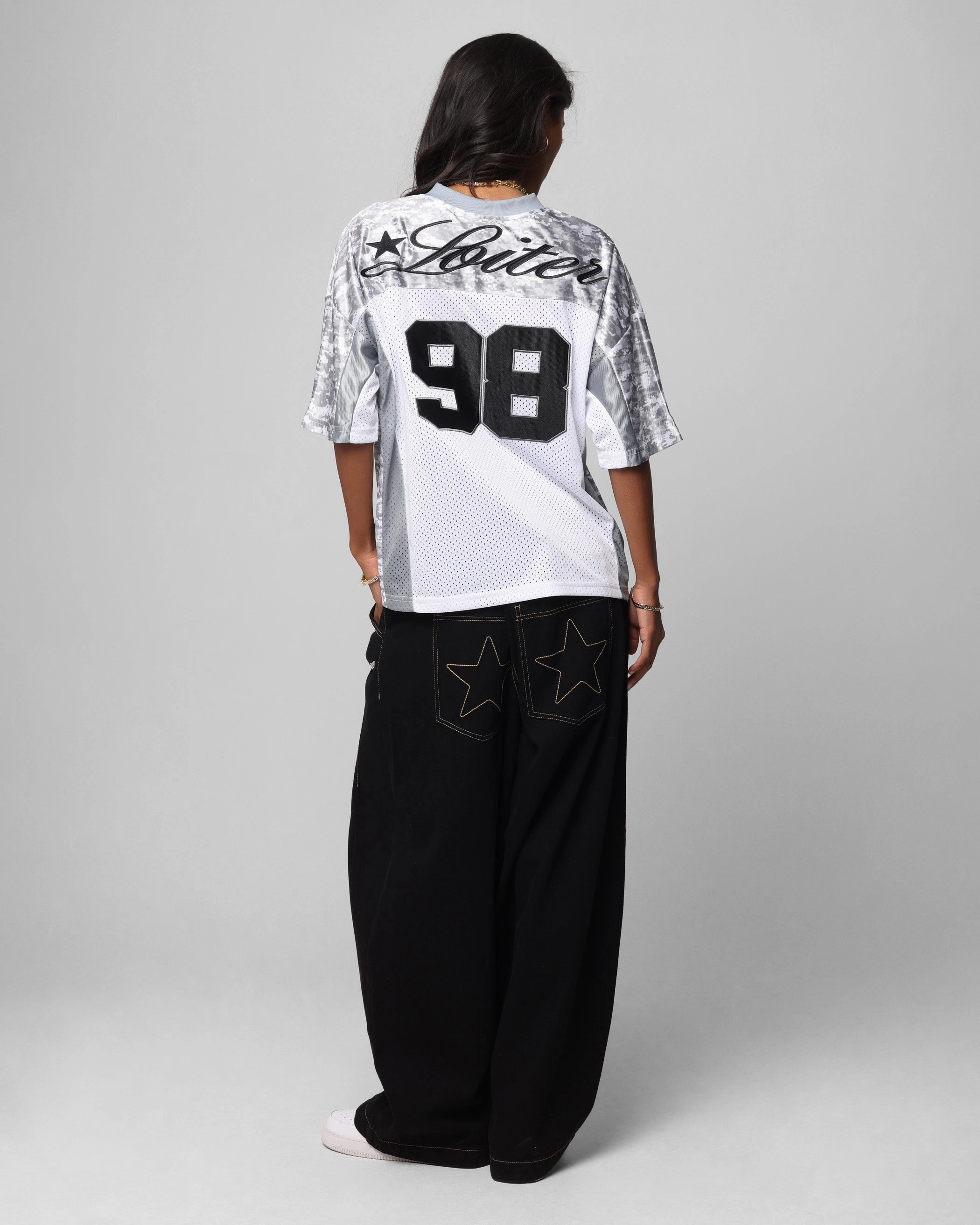 Loiter End Zone Jersey Snow Camo Sustainable Production Certified BambooBlend