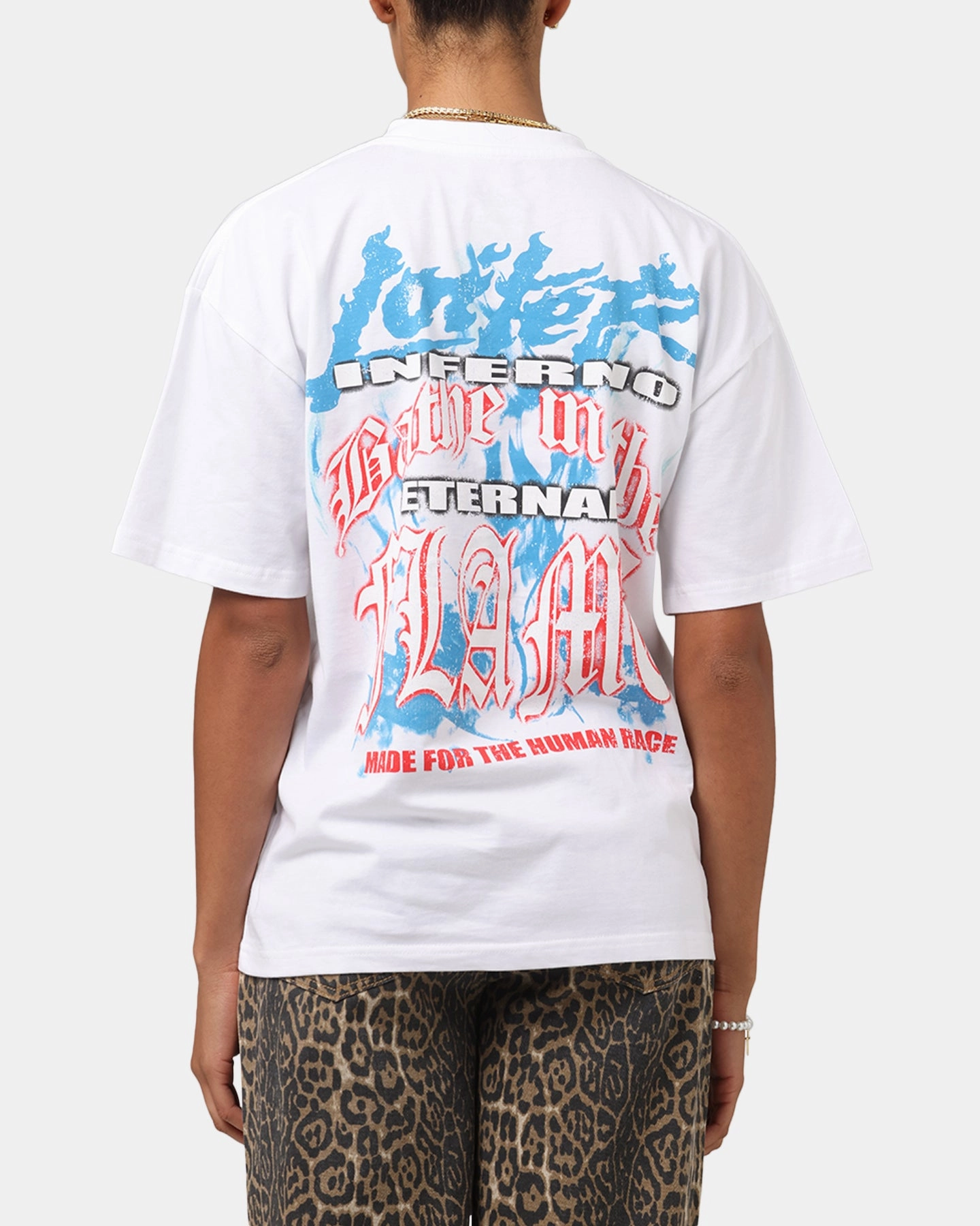 LowMaintenance Fabric Loiter Inferno Drop T-Shirt White