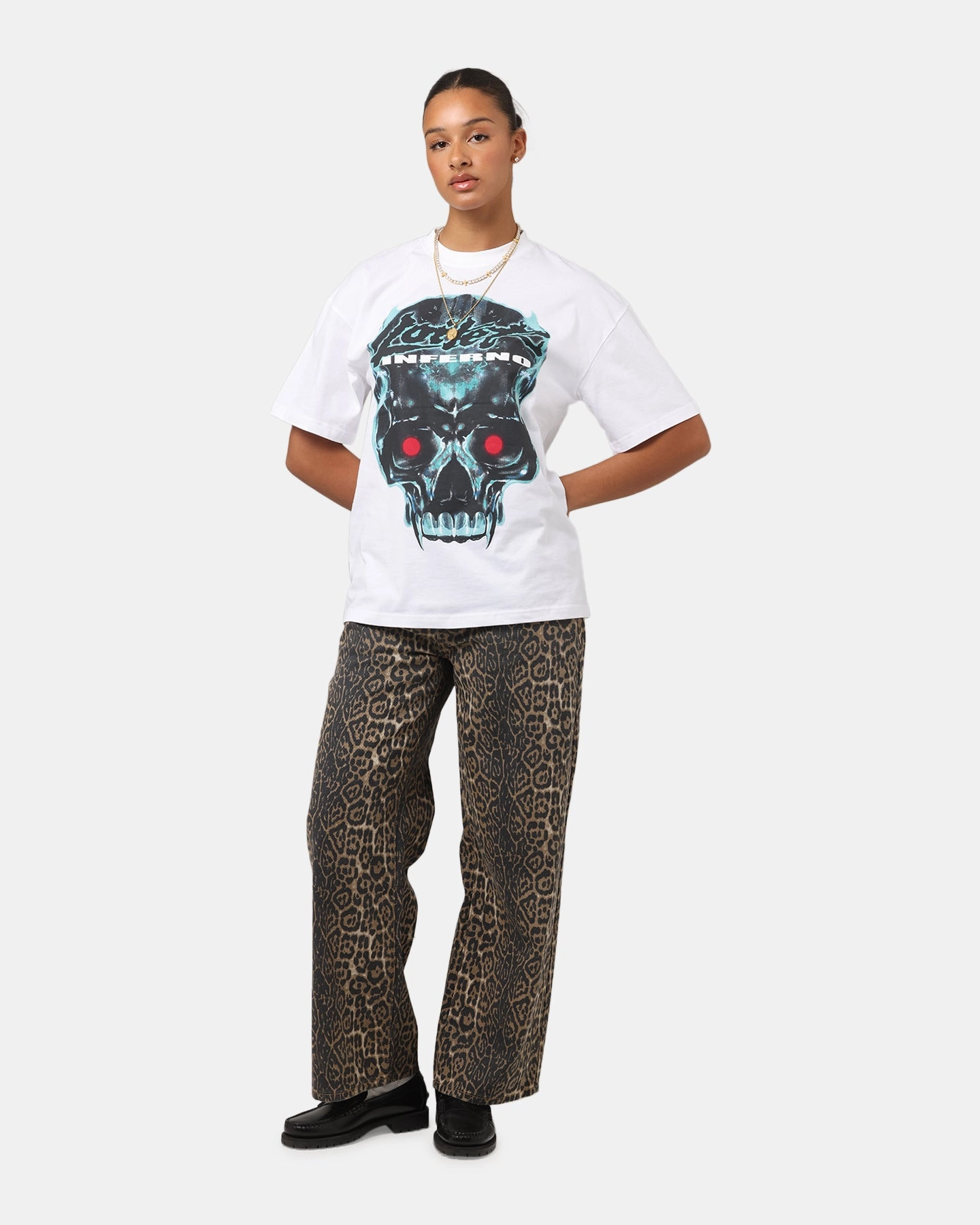 Anti Bacterial Layer Loiter Inferno Drop T-Shirt White