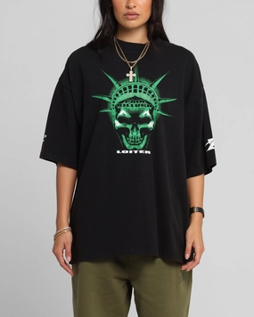 TaglessNecklineComfort Loiter Liberty Vintage T-Shirt Vintage Black