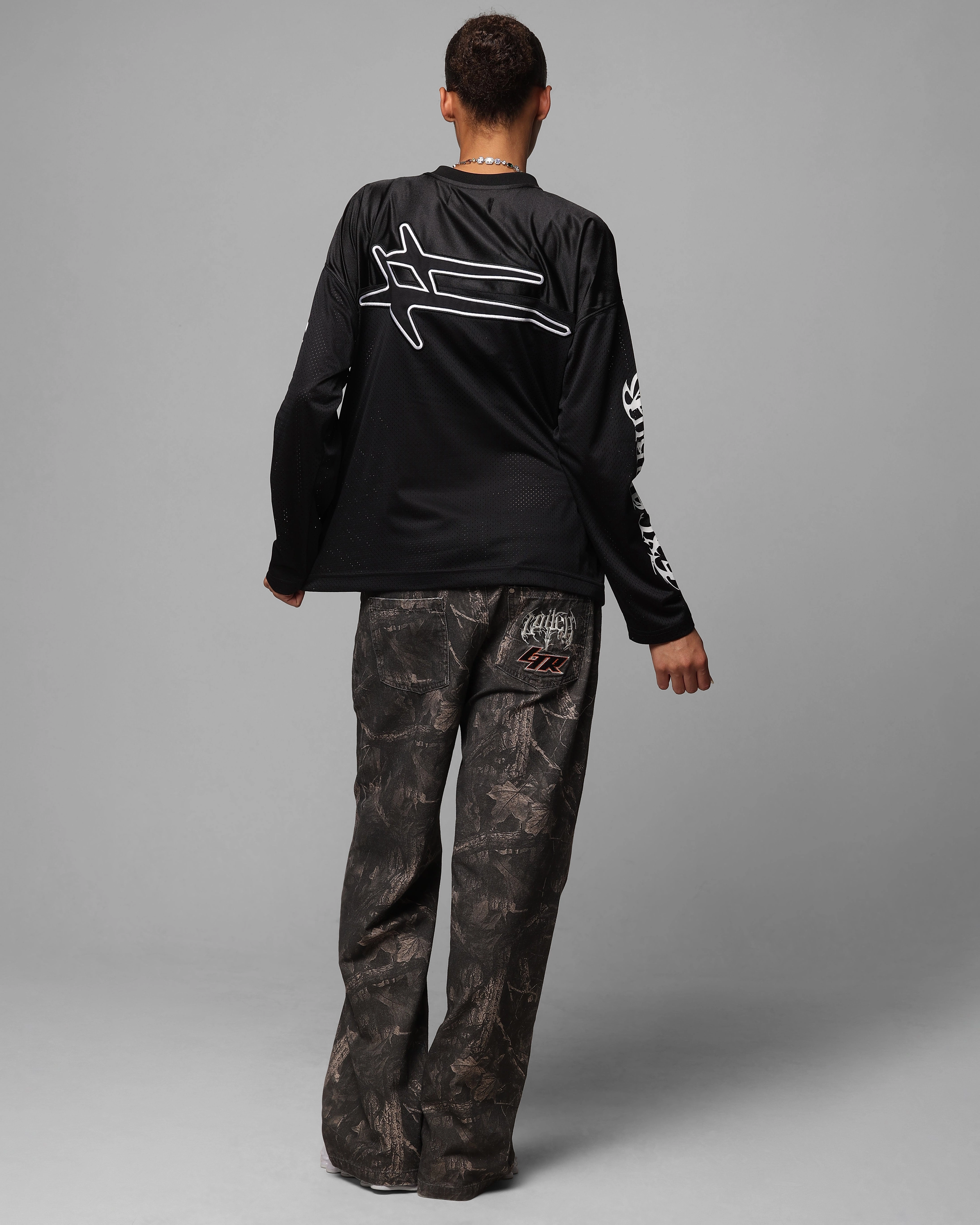 Loiter Long Sleeve Training Jersey Black Circular Knit Technique Loose Sweater