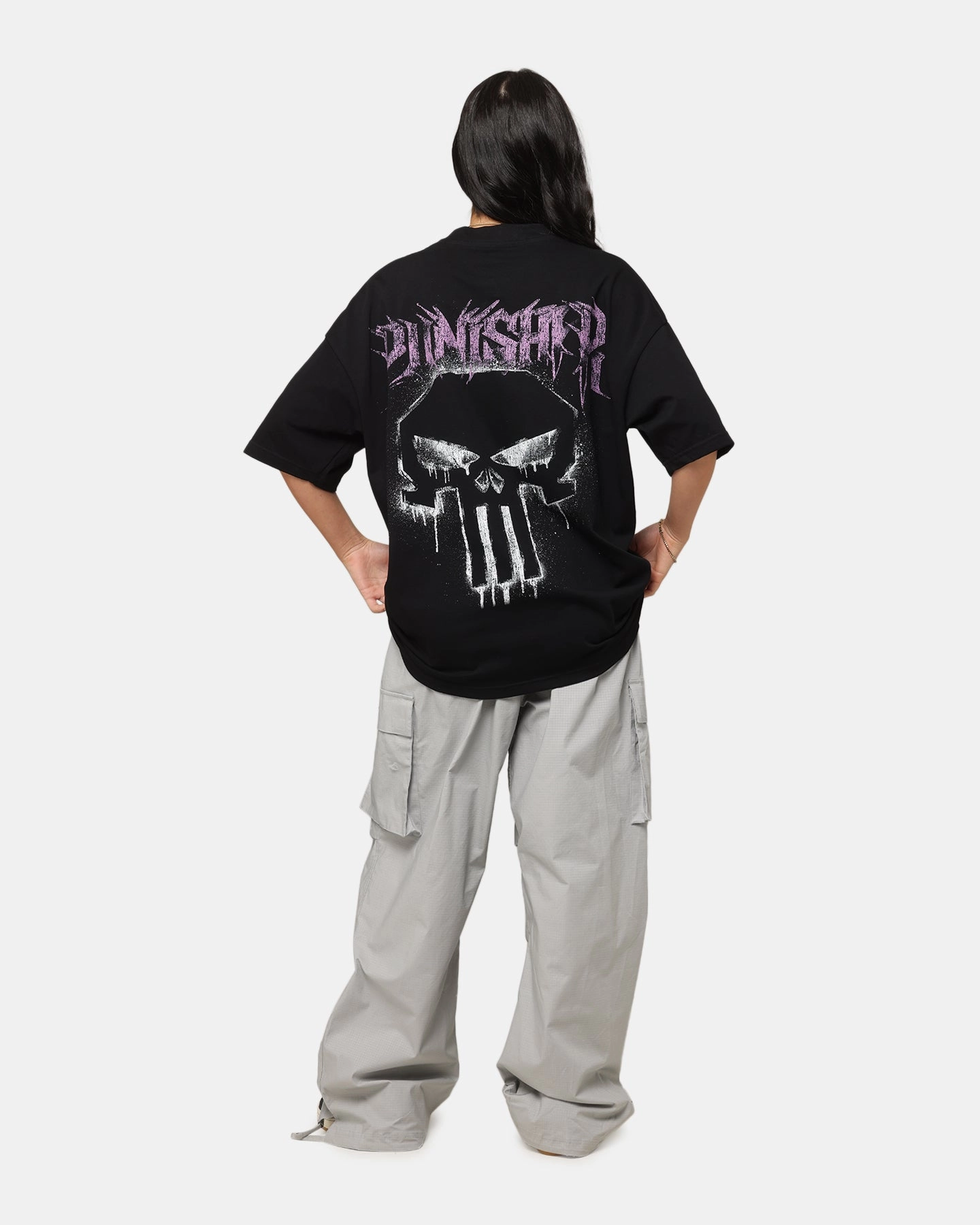 Loiter Marvel The Punisher Mock Neck T-Shirt Black Professional Cut