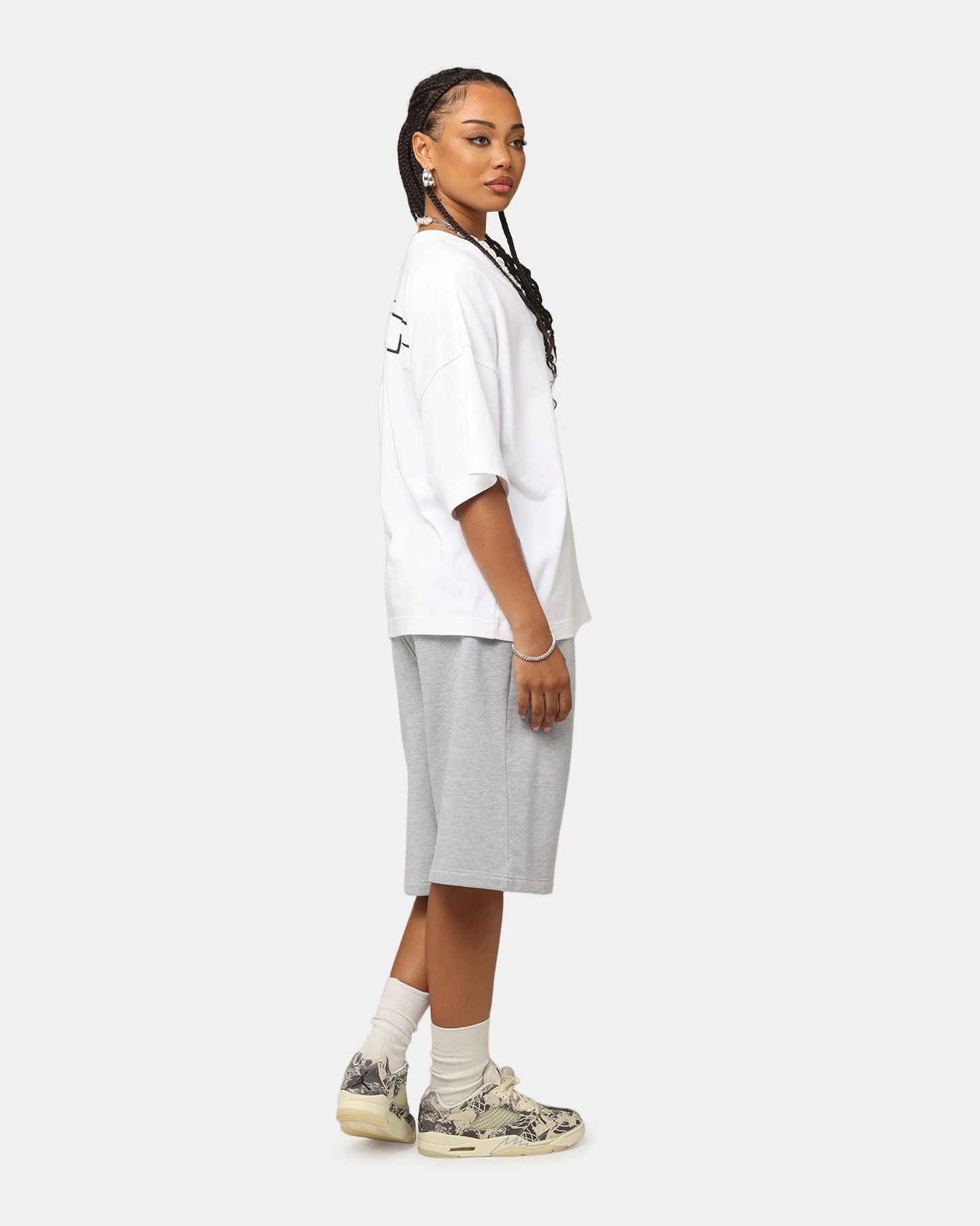 Loiter Premium Essentials Boxy T-Shirt White FrictionResistant Trim