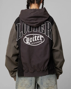 Loiter Splinter Hoodie Black/Charcoal QuickRelease Closure