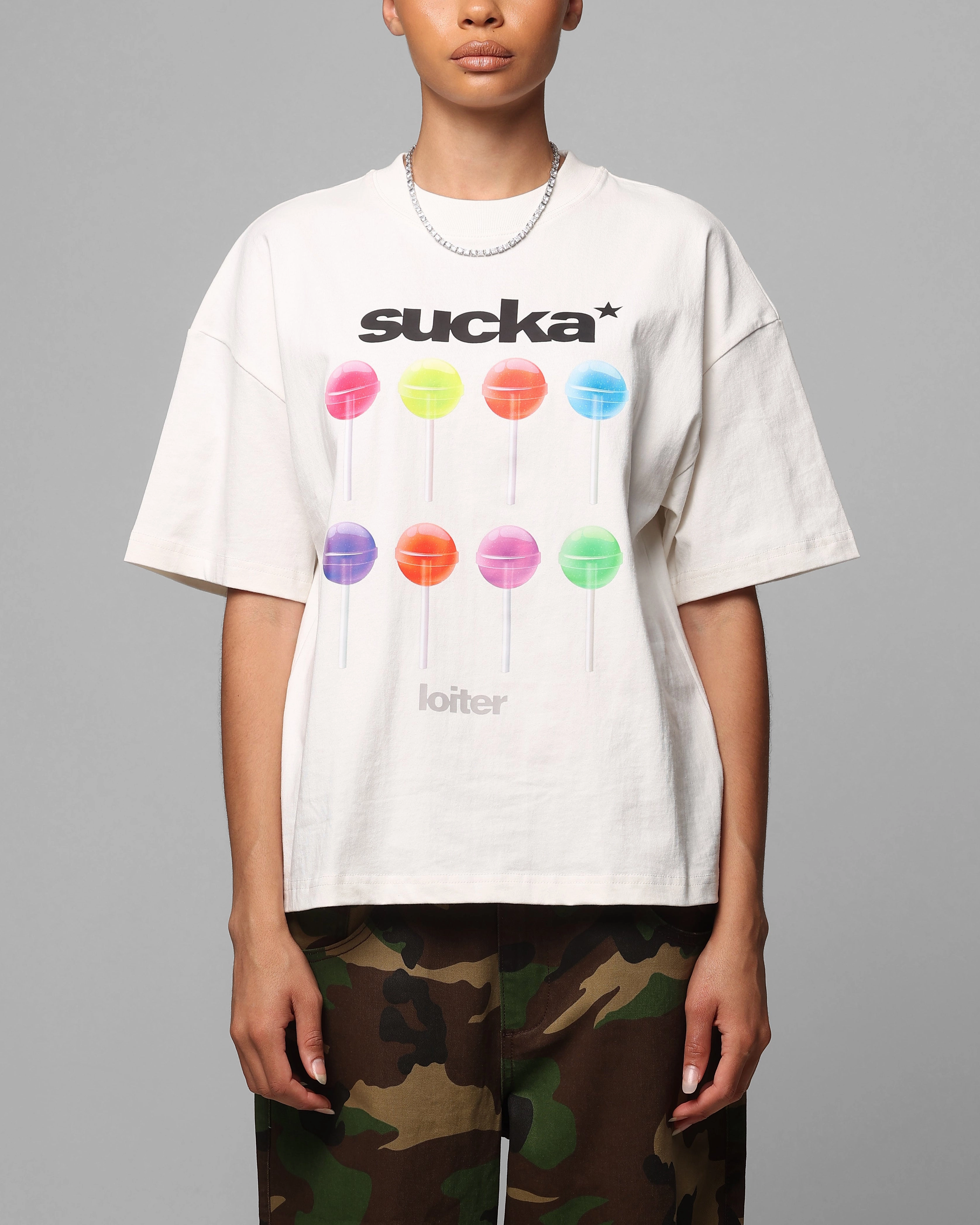 Versatile Shirt ArticulatedElbowShaping Loiter Sucka T-Shirt Off White