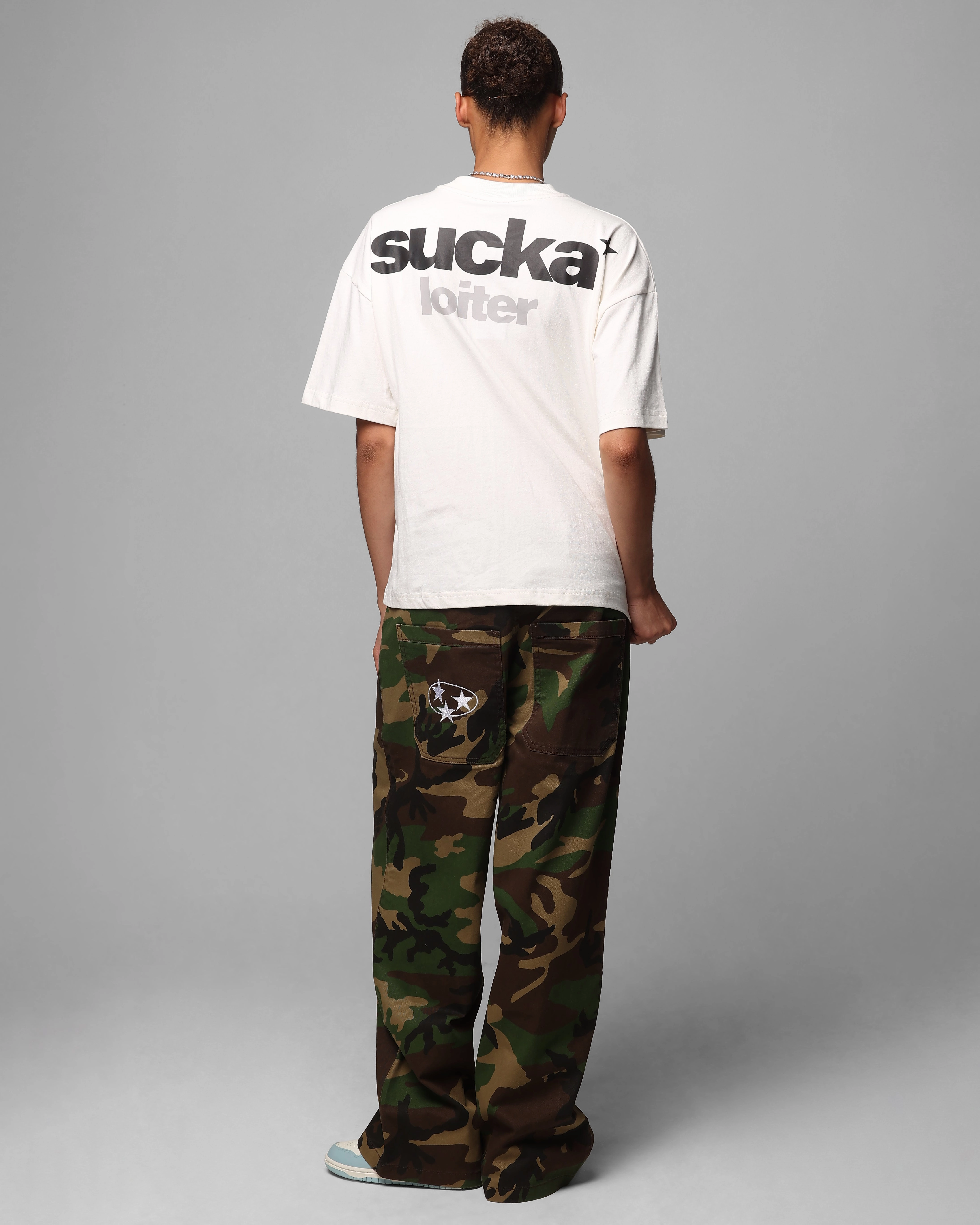 Loiter Sucka T-Shirt Off White AbrasionResistant Edging Odor Resistant Treatment