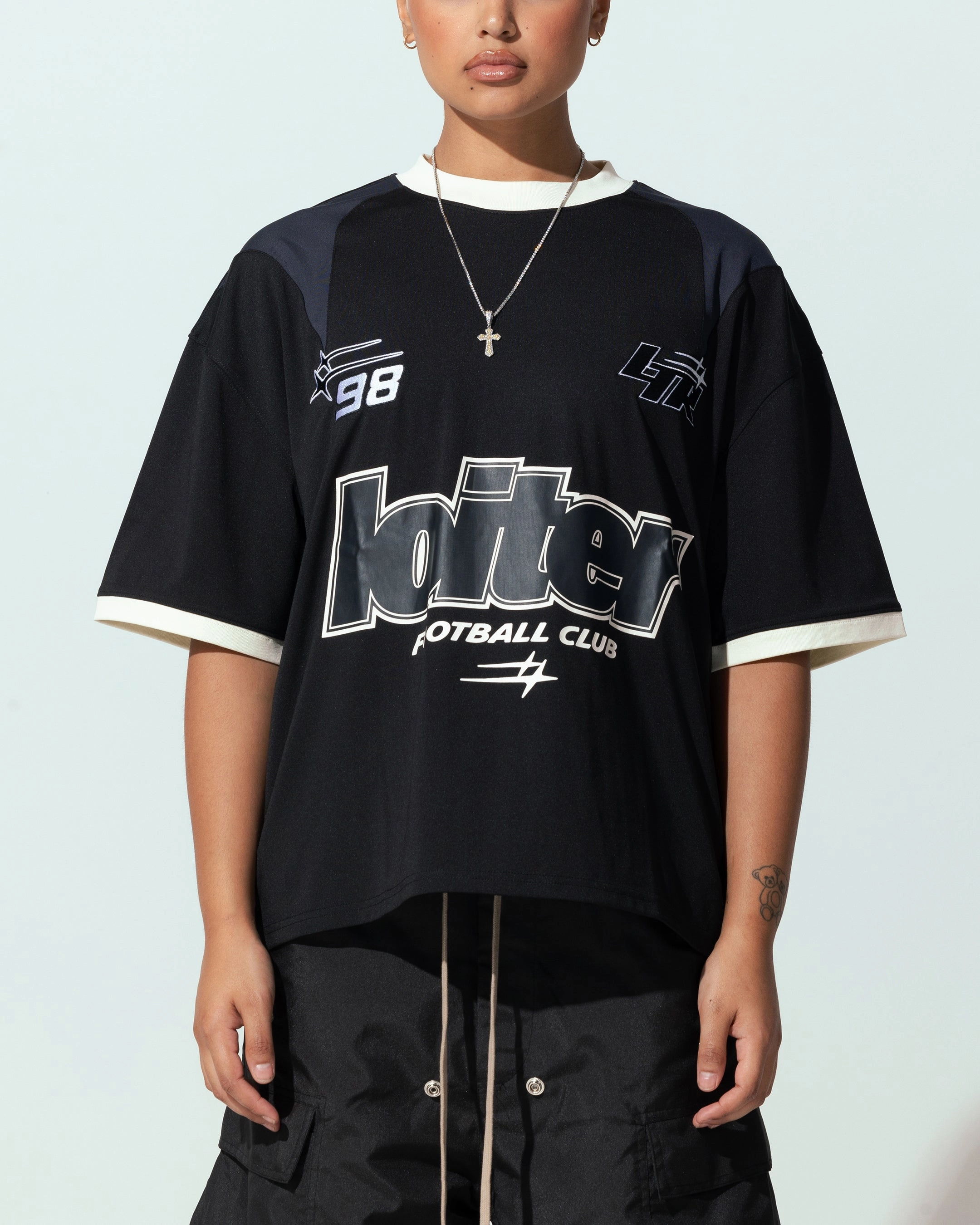 HighStretch simple design Loiter Tournament Jersey Black
