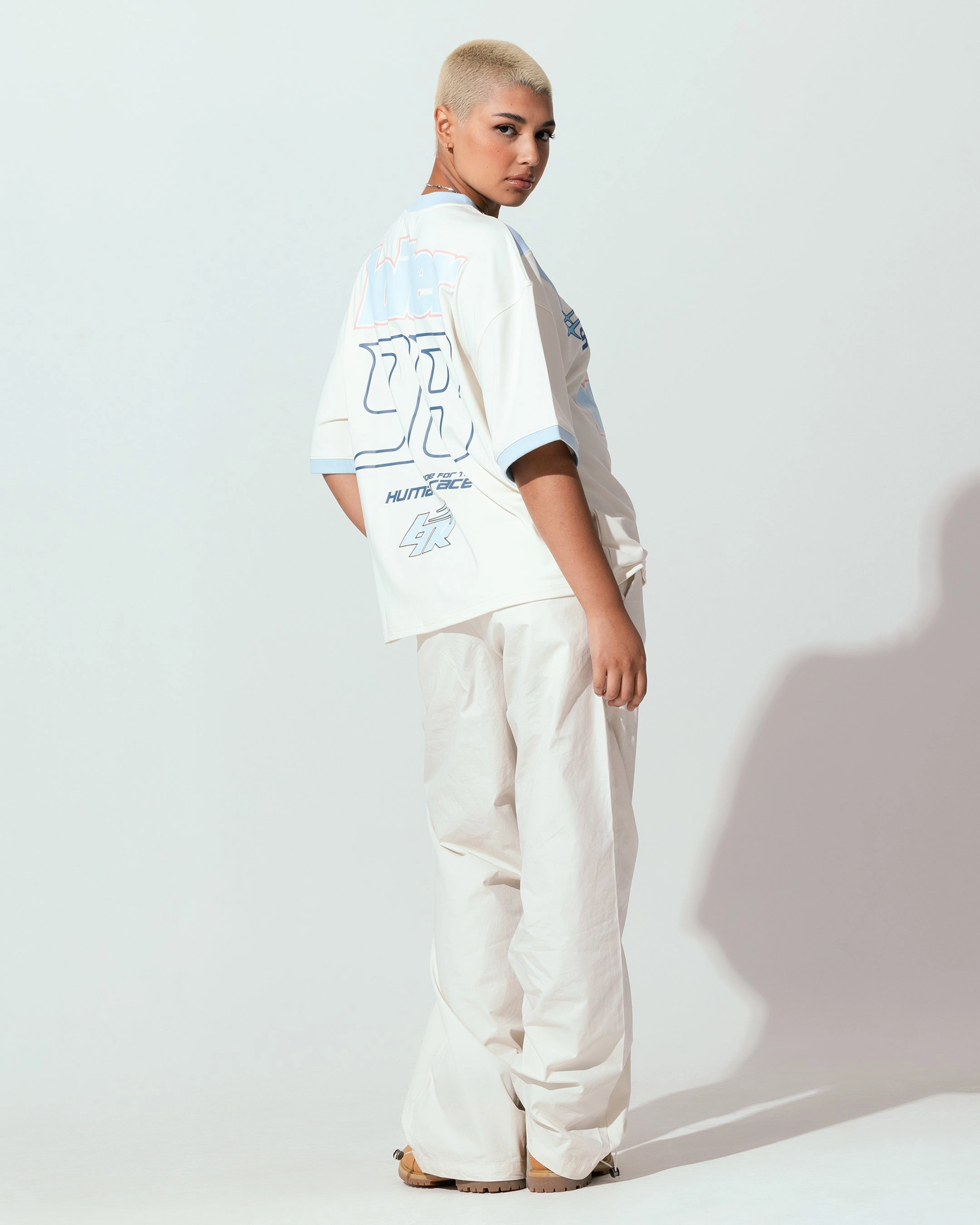 EthicallySourced Easy Wear Loiter Tournament Jersey Off White/Blue