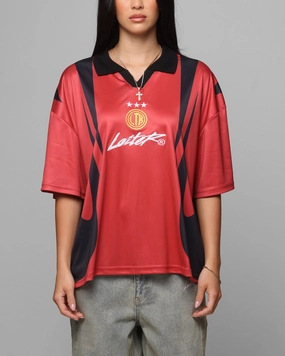 Loiter United Football Jersey Red Stretchable Knit