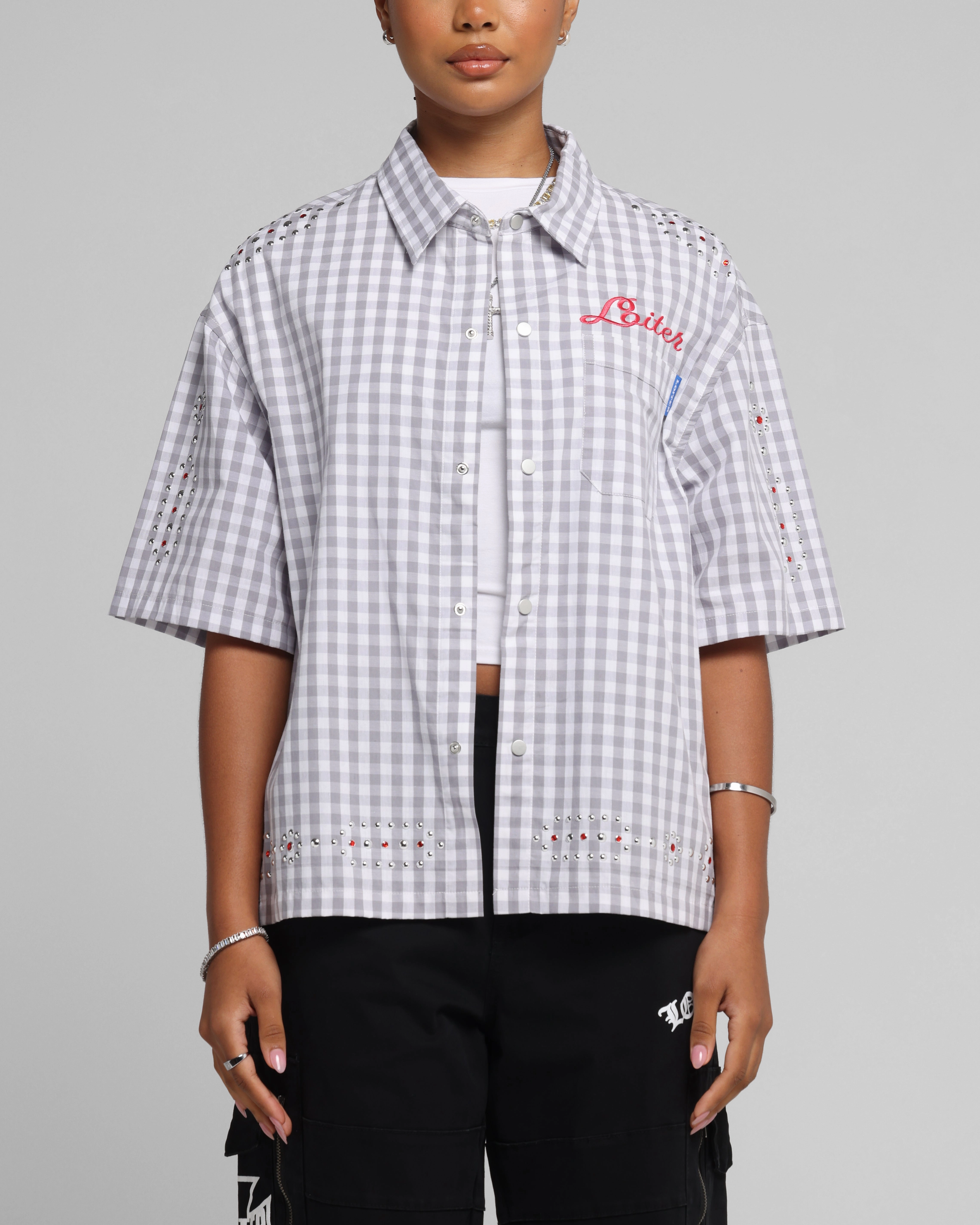 Loiter Western Button Up Shirt Check Durable Chainstitch