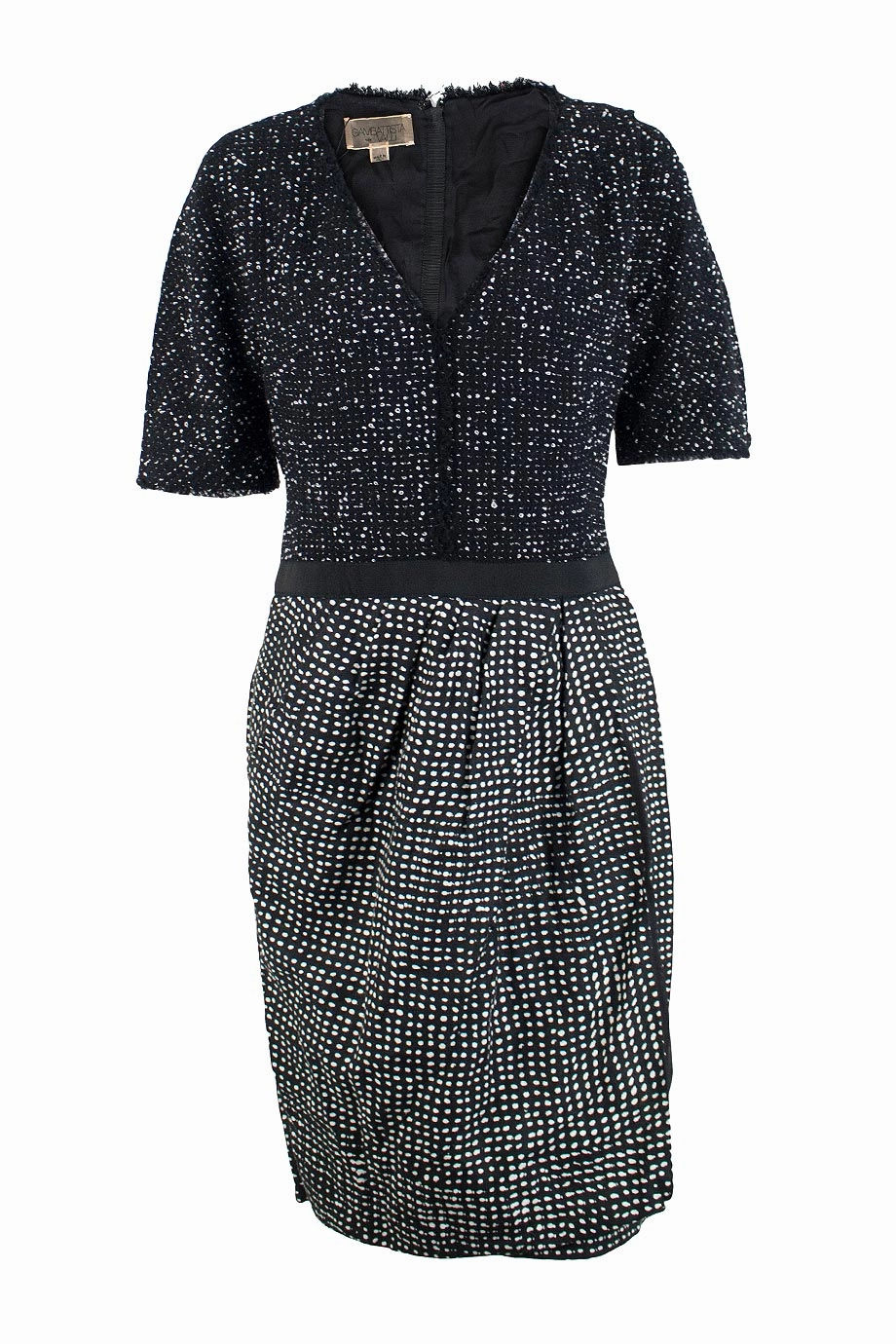 [WW7820] Giambattista Valli | Knee Length Dress Tailored Cut Cotton Touch