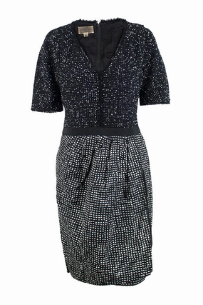 [WW7820] Giambattista Valli | Knee Length Dress Tailored Cut Cotton Touch