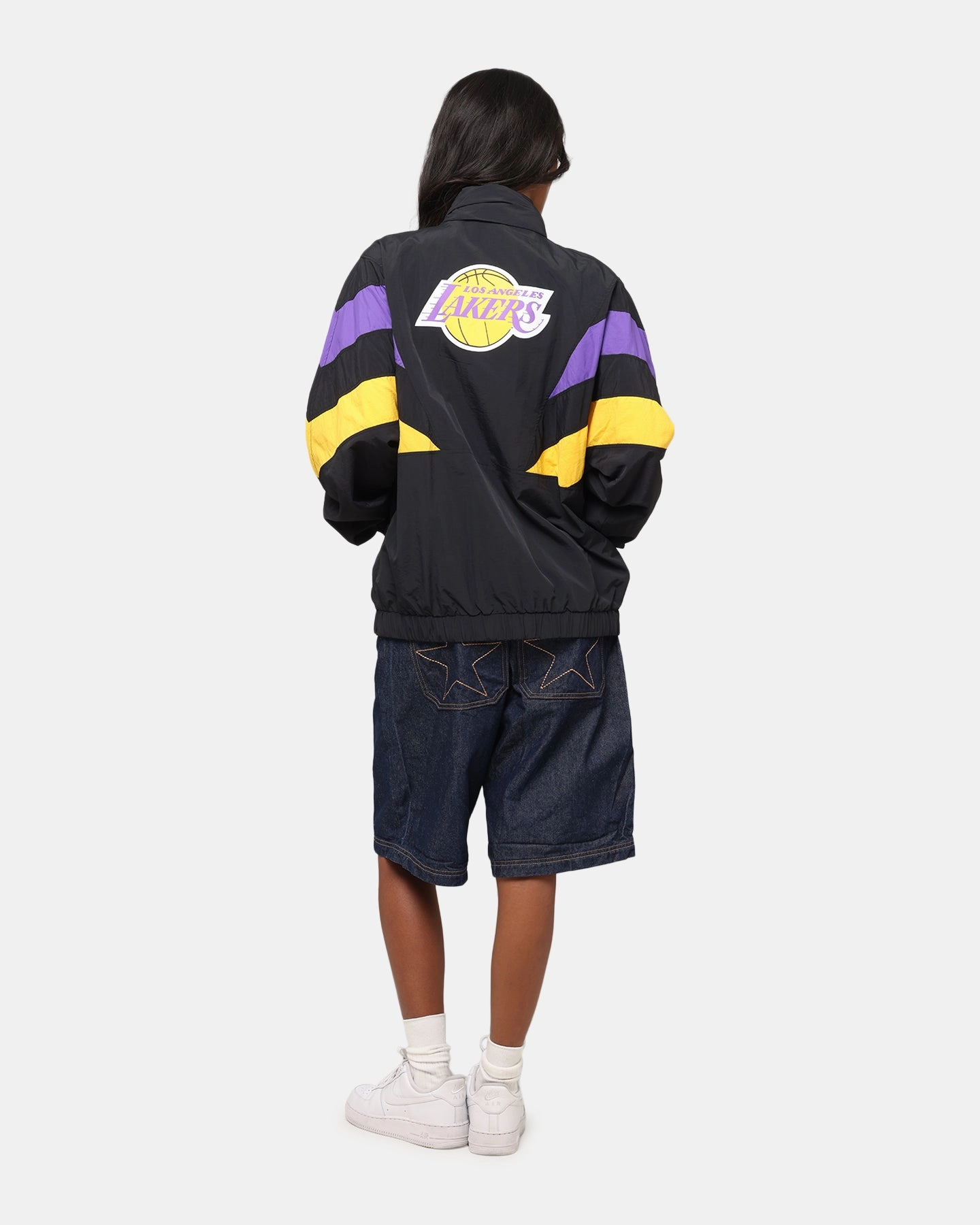 Unlined Design Mitchell & Ness Los Angeles Lakers Spray Jacket Black/Purple/Yellow