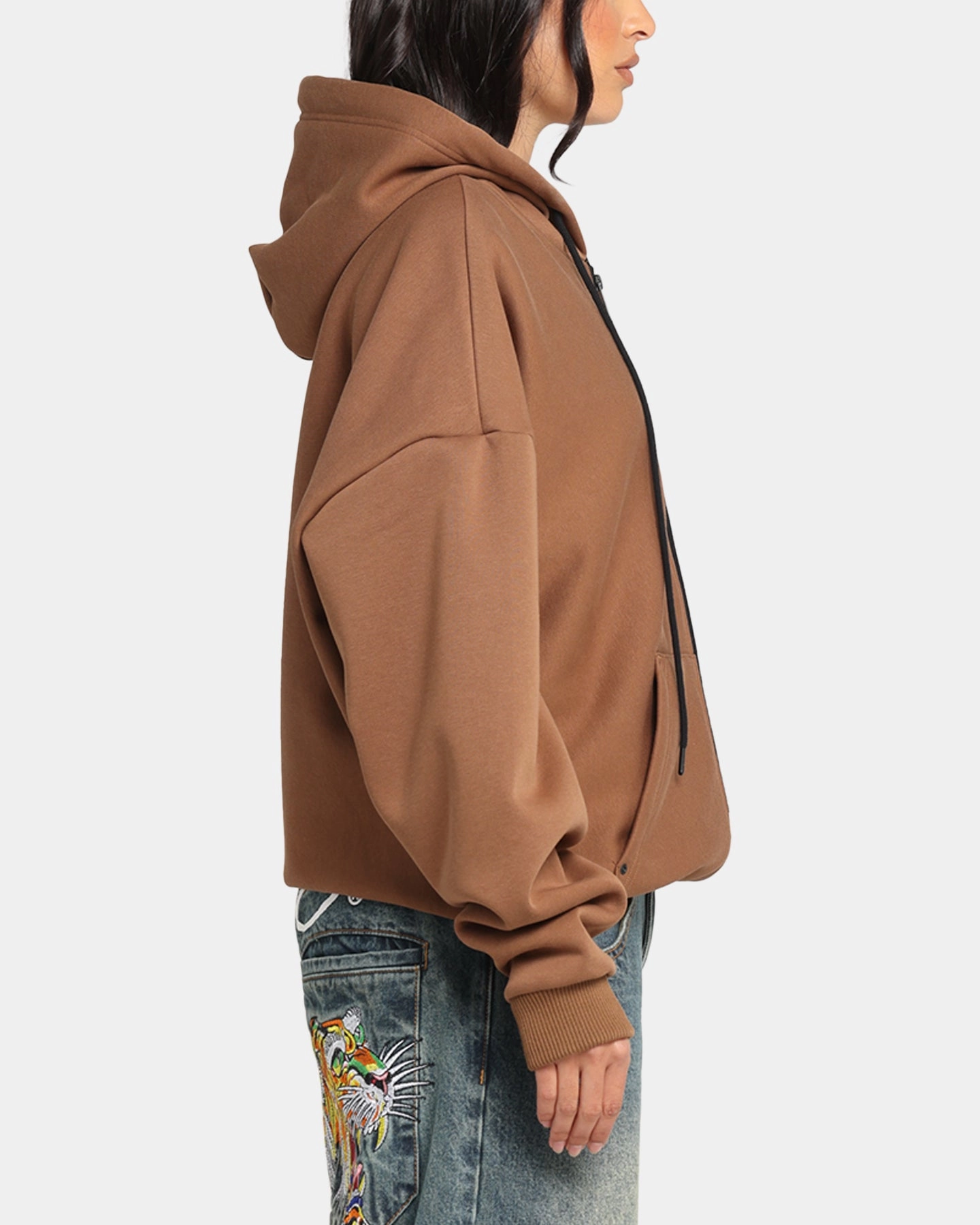 Carre Weatherwear Hoodie Brown SeamlessKnitConstruction