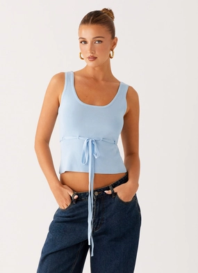 BreathableMeshInsert MoistureWicking Material Macall Knit Tank - Blue