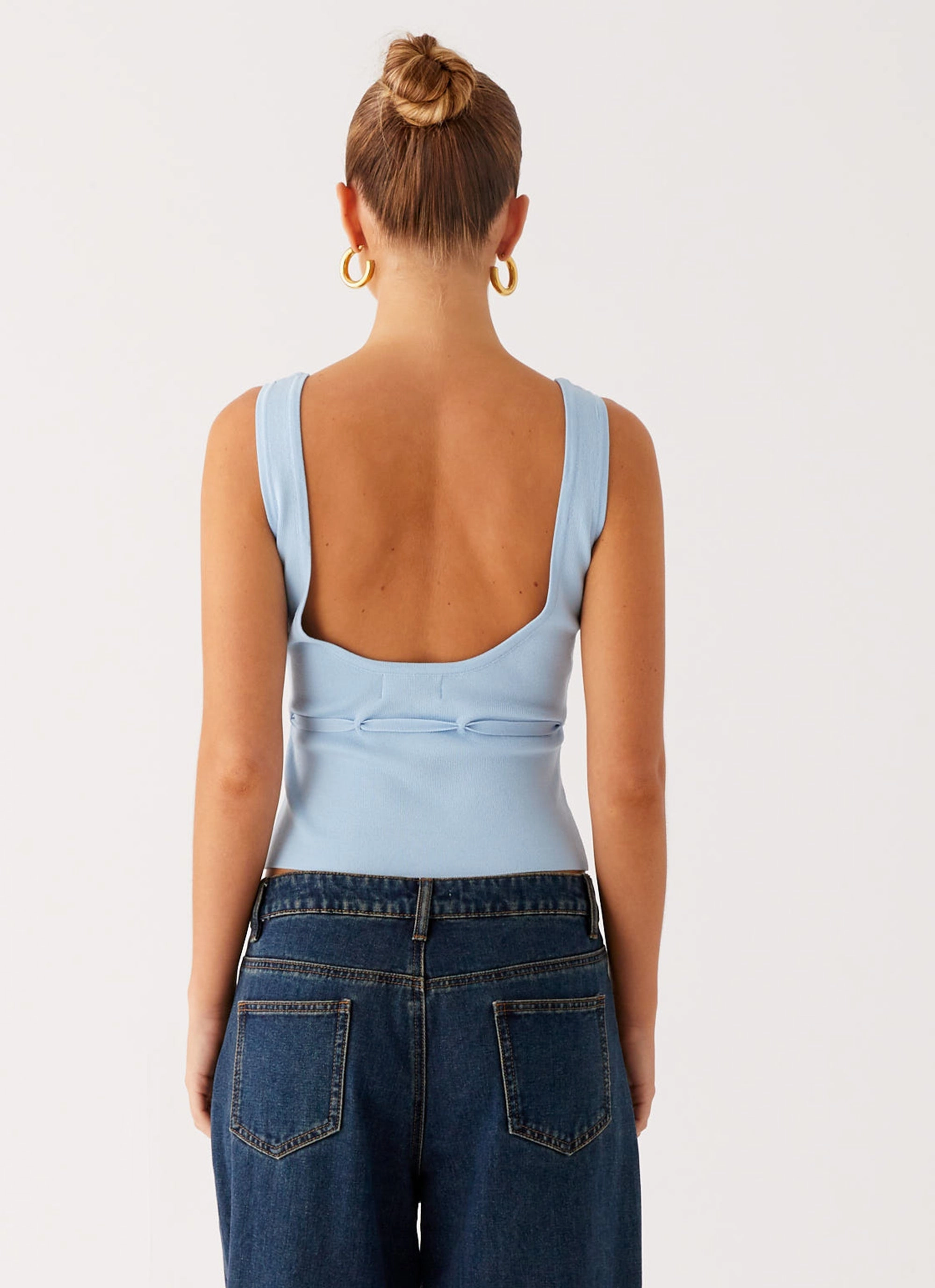 Macall Knit Tank - Blue AdjustableClosure