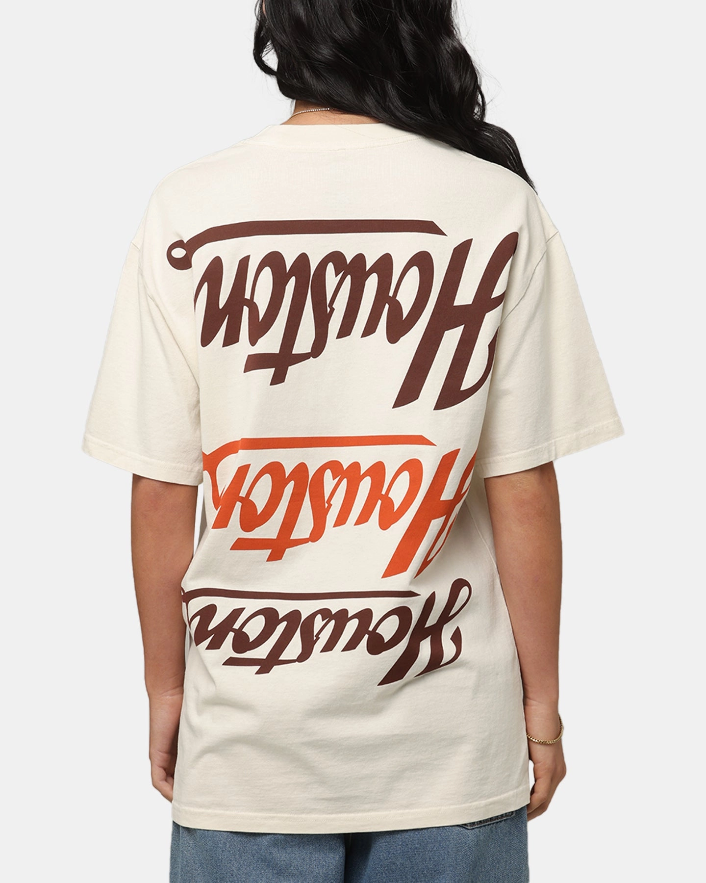 Majestic Athletic Houston Astros Patchwork T-Shirt Ecru AbrasionResistant Edging